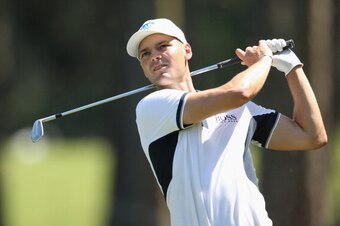 PONTE VEDRA BEACH, FL - MAY 08:  Martin Kaymer of Germany plays a shot to the first green during the first round of THE PLAYERS Championship on The Stadium Course at TPC Sawgrass on May 8, 2014 in Ponte Vedra Beach, Florida.  (Photo by Richard Heathcote/G