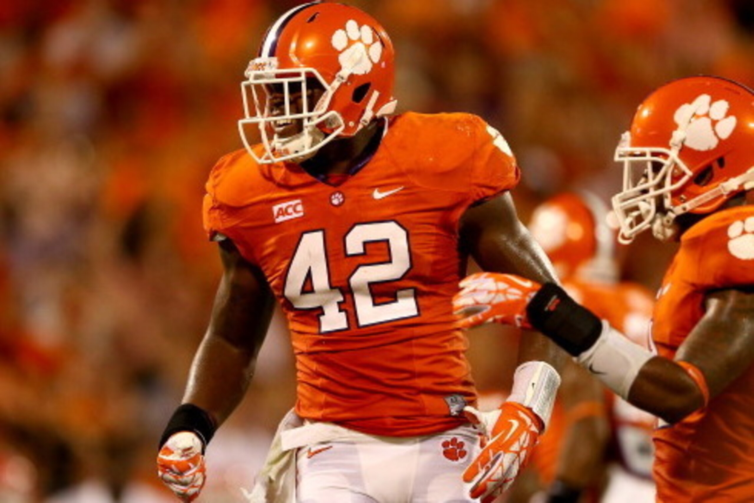 CLEMSON, SC - AUGUST 31: Stephone Anthony #42 of the Clemson Tigers during their game at Memorial Stadium on August 31, 2013 in Clemson, South Carolina. (Photo by Streeter Lecka/Getty Images) CLEMSON, SC - AUGUST 31: Stephone Anthony #42 of the Clemson Tigers during their game at Memorial Stadium on August 31, 2013 in Clemson, South Carolina. (Photo by Streeter Lecka/Getty Images)