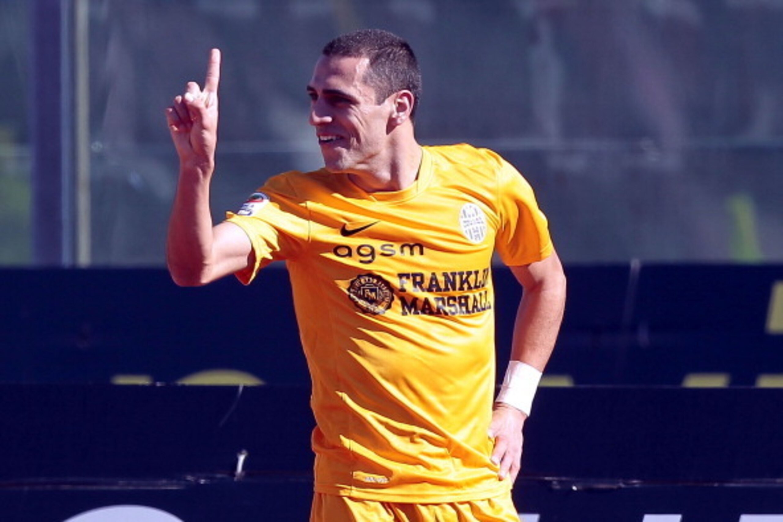 LIVORNO, ITALY - FEBRUARY 23: Souza Romulo of Hellas Verona FC in action during the Serie A match between AS Livorno Calcio and Hellas Verona FC at Stadio Armando Picchi on February 23, 2014 in Livorno, Italy.  (Photo by Gabriele Maltinti/Getty Images)