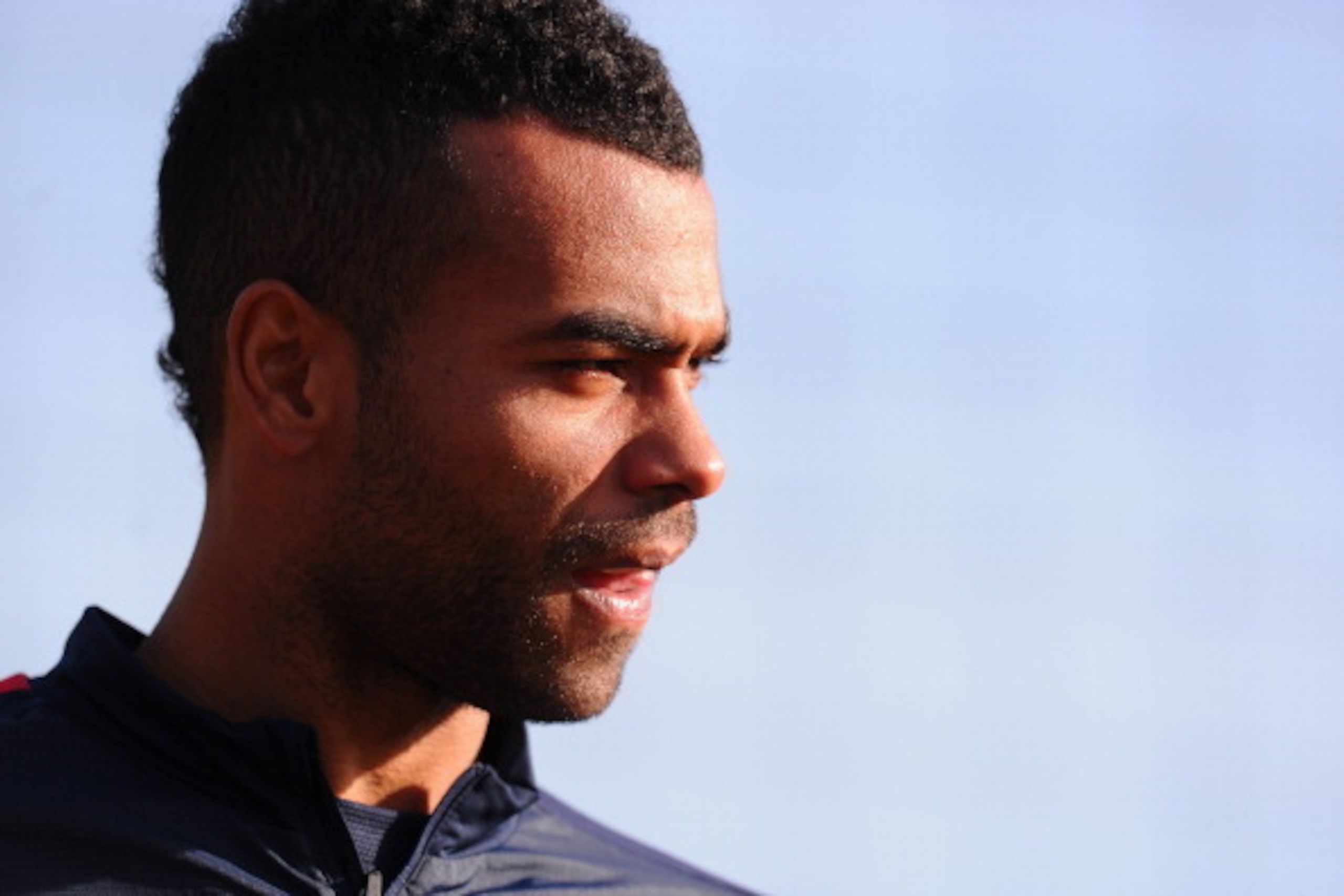 ST ALBANS, ENGLAND - NOVEMBER 13:  Ashley Cole of England looks on during an England Training Session at London Colney on November 13, 2013 in St Albans, England.  (Photo by Mike Hewitt/Getty Images)