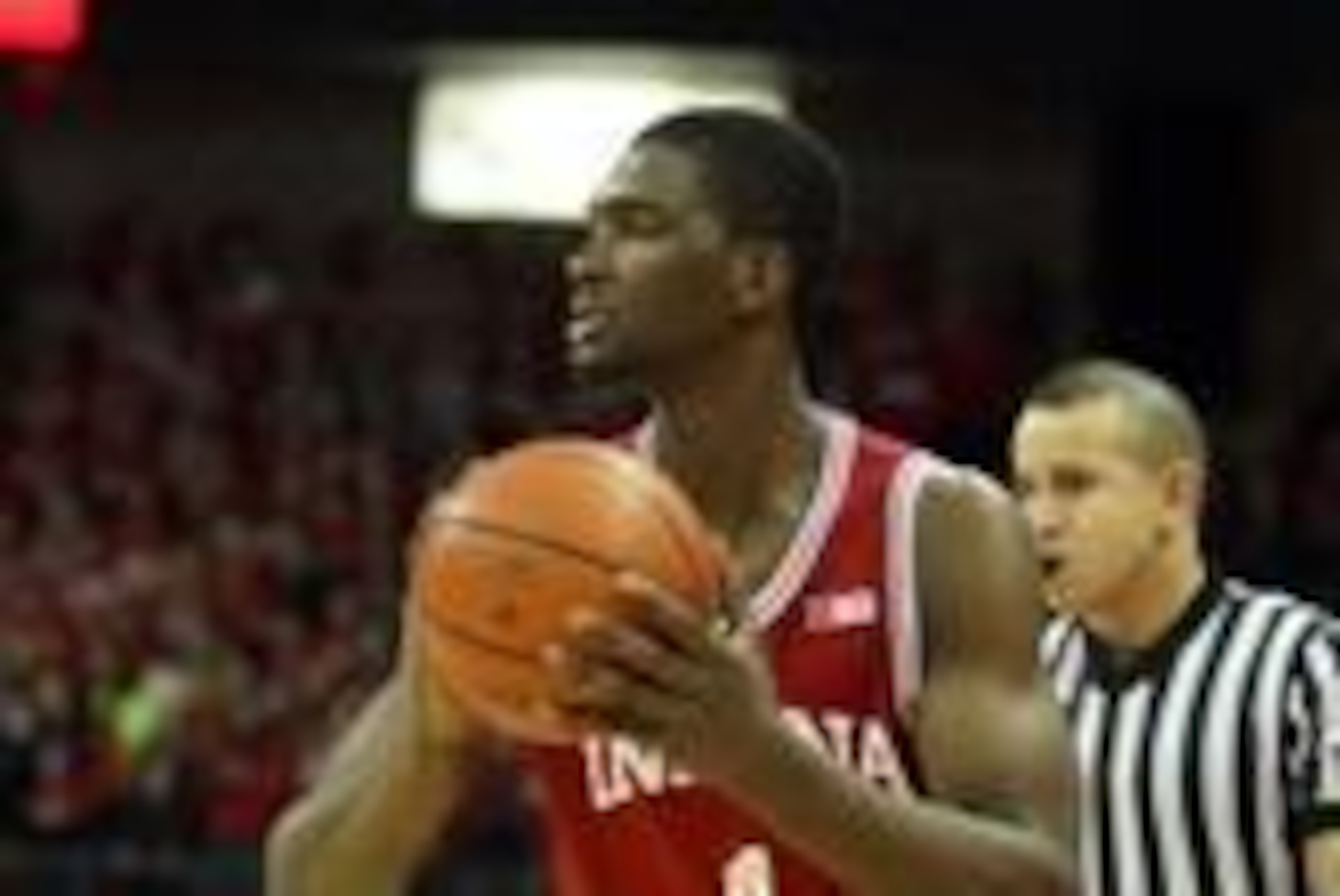 Feb 25, 2014; Madison, WI, USA; Indiana Hoosiers forward Noah Vonleh (1) looks to pass during the game with the Wisconsin Badgers at the Kohl Center. Wisconsin defeated Indiana 69-58. Mandatory Credit: Mary Langenfeld-USA TODAY Sports Feb 25, 2014; Madison, WI, USA; Indiana Hoosiers forward Noah Vonleh (1) looks to pass during the game with the Wisconsin Badgers at the Kohl Center. Wisconsin defeated Indiana 69-58. Mandatory Credit: Mary Langenfeld-USA TODAY Sports