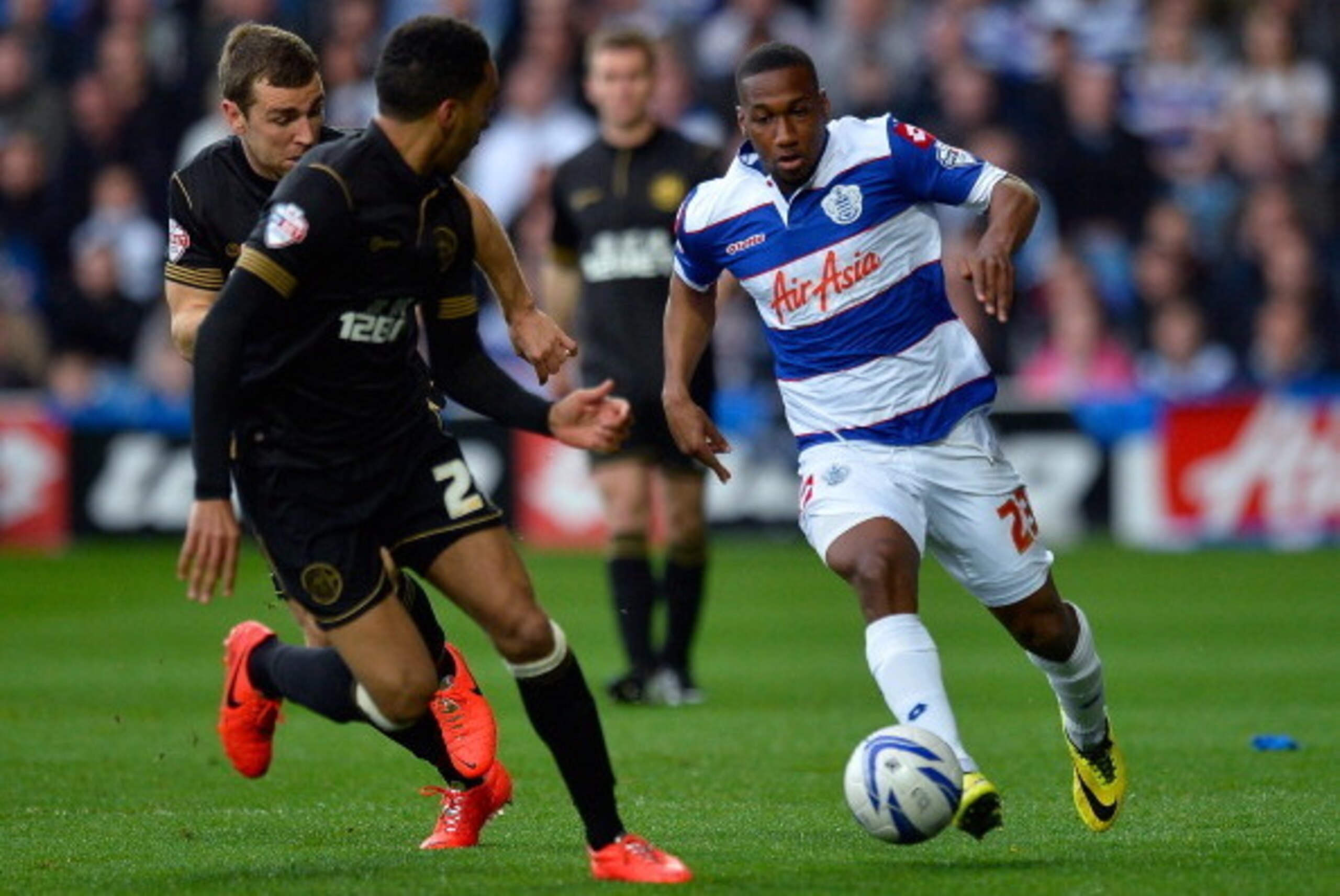 LONDON, ENGLAND - MAY 12:  David Hoilett of Queens Park Rangers during the Sky Bet Championship Play Off Semi Final second leg match between Queens Park Rangers and Wigan Athletic at Loftus Road on May 12, 2014 in London, England.  (Photo by Justin Setter