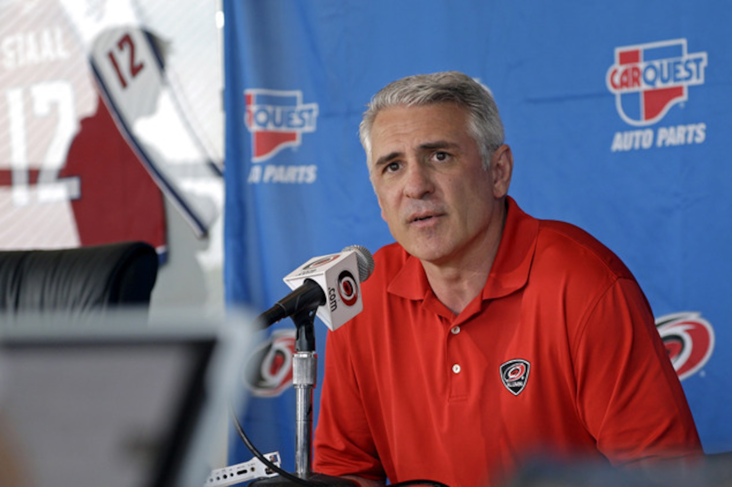 Ron Francis speaks at last Monday's press conference. Ron Francis speaks at last Monday's press conference.