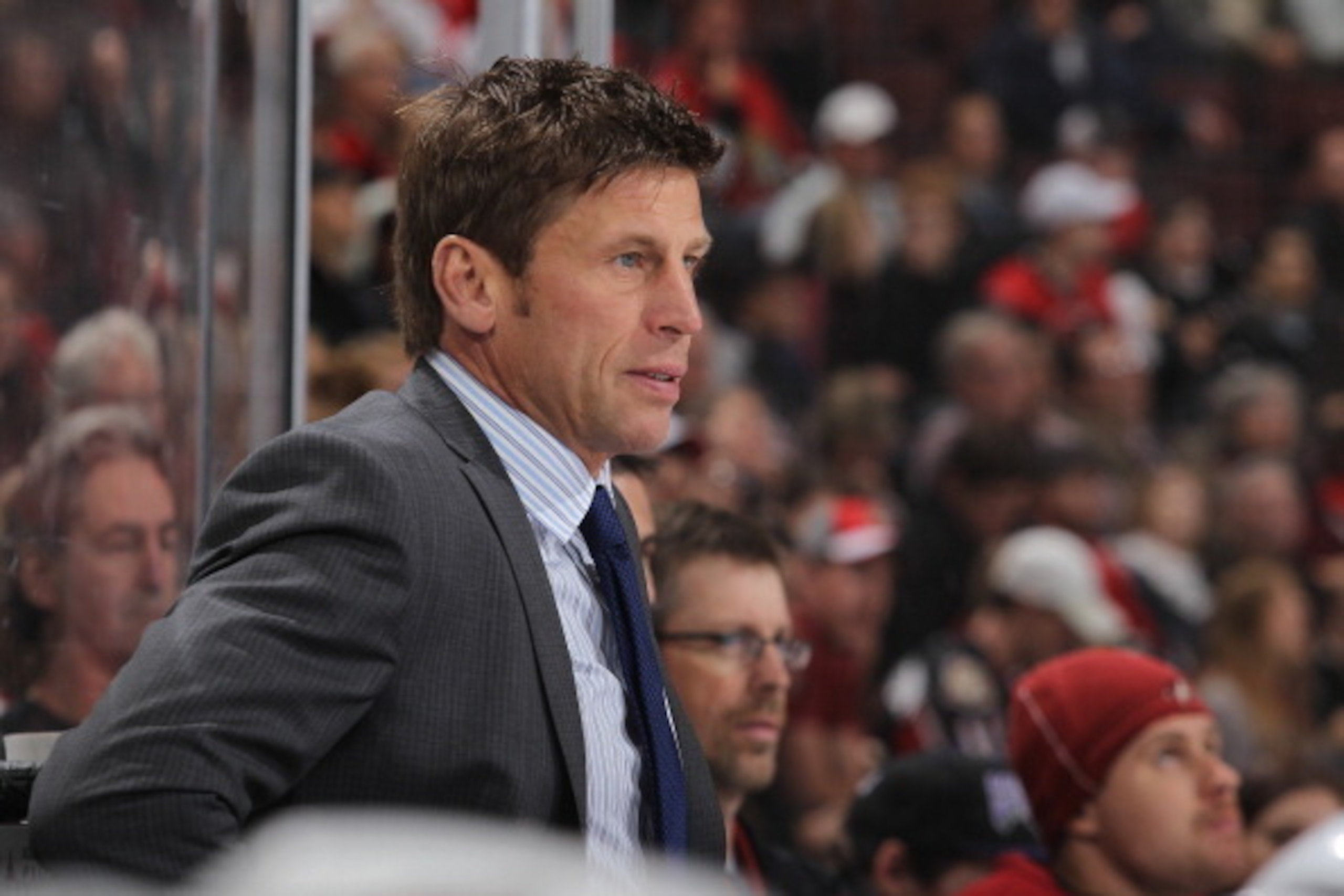 OTTAWA - OCTOBER 26: Ulf Samuelsson of the Phoenix Coyotes looks on from the players' bench during an NHL a game against the Ottawa Senators at Scotiabank Place on October 26, 2010 in Ottawa, Ontario, Canada. (Photo by Andre Ringuette/NHLI via Getty Imag OTTAWA - OCTOBER 26: Ulf Samuelsson of the Phoenix Coyotes looks on from the players' bench during an NHL a game against the Ottawa Senators at Scotiabank Place on October 26, 2010 in Ottawa, Ontario, Canada. (Photo by Andre Ringuette/NHLI via Getty Imag