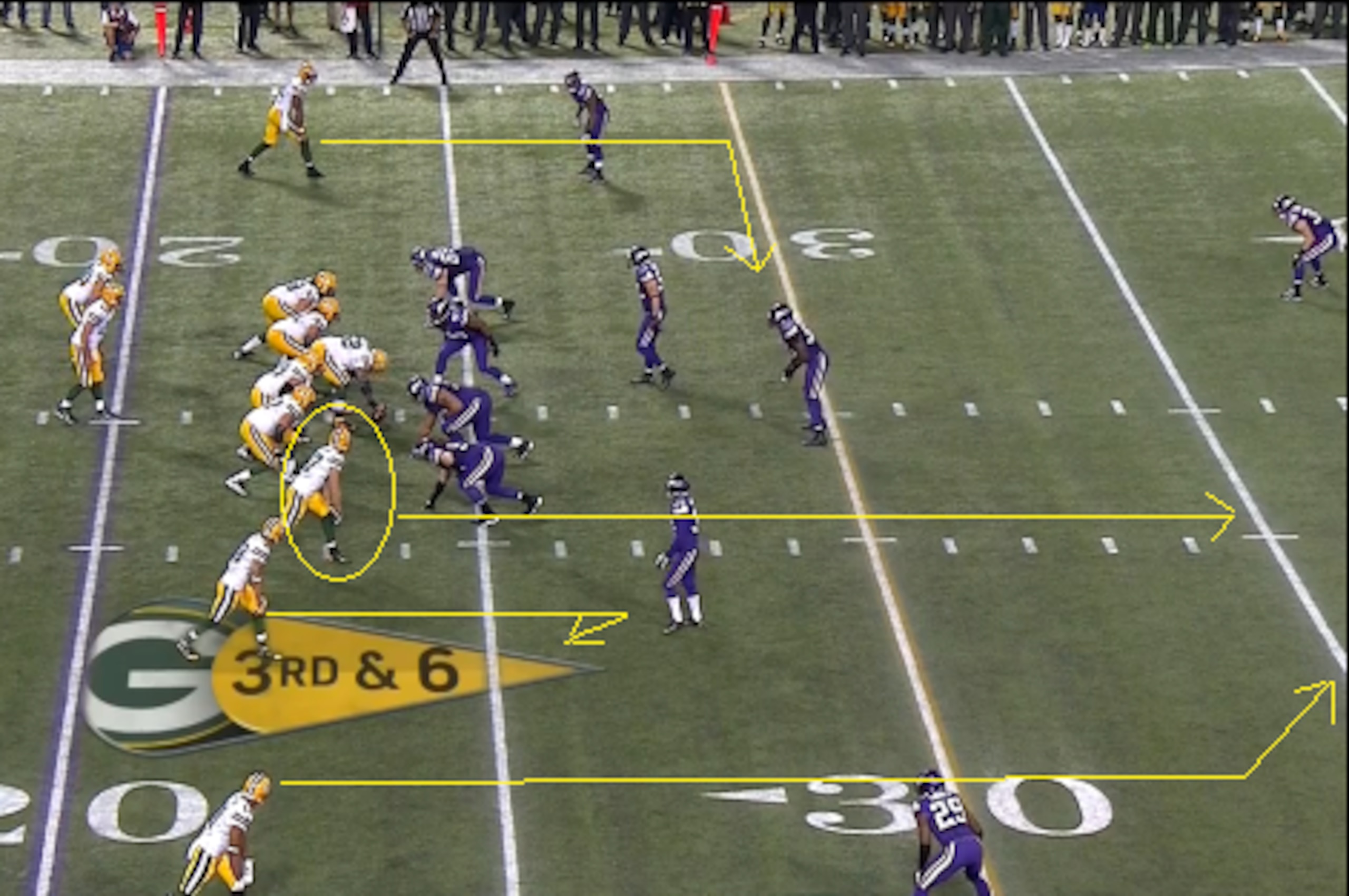 A typical four-wide receiver set for Green Bay. A typical four-wide receiver set for Green Bay.
