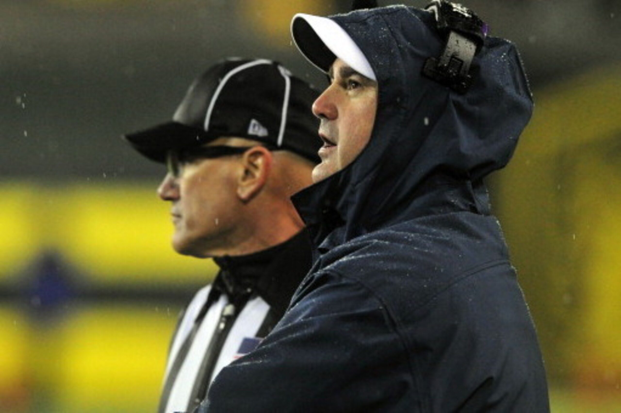 EUGENE, OR. - SEPTEMBER 28: Head coach Sonny Dykes speaks with the officials during the fourth quarter of the game against the Oregon Ducks at Autzen Stadium on September 28, 2013 in Eugene, Oregon. Oregon won the game 55-16. (Photo by Steve Dykes/Getty I