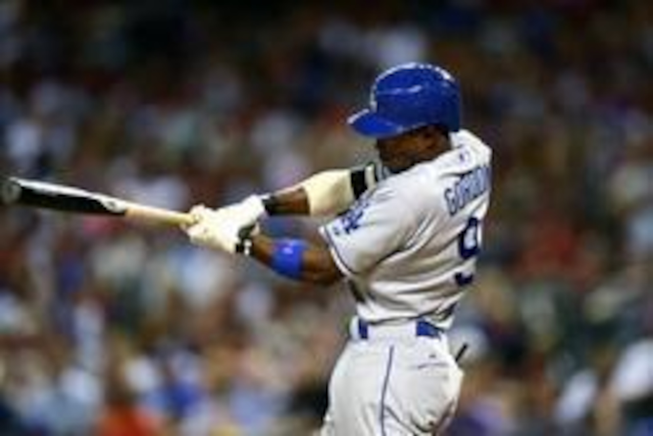 Apr 11, 2014; Phoenix, AZ, USA; Los Angeles Dodgers second baseman Dee Gordon against the Arizona Diamondbacks at Chase Field. Mandatory Credit: Mark J. Rebilas-USA TODAY Sports