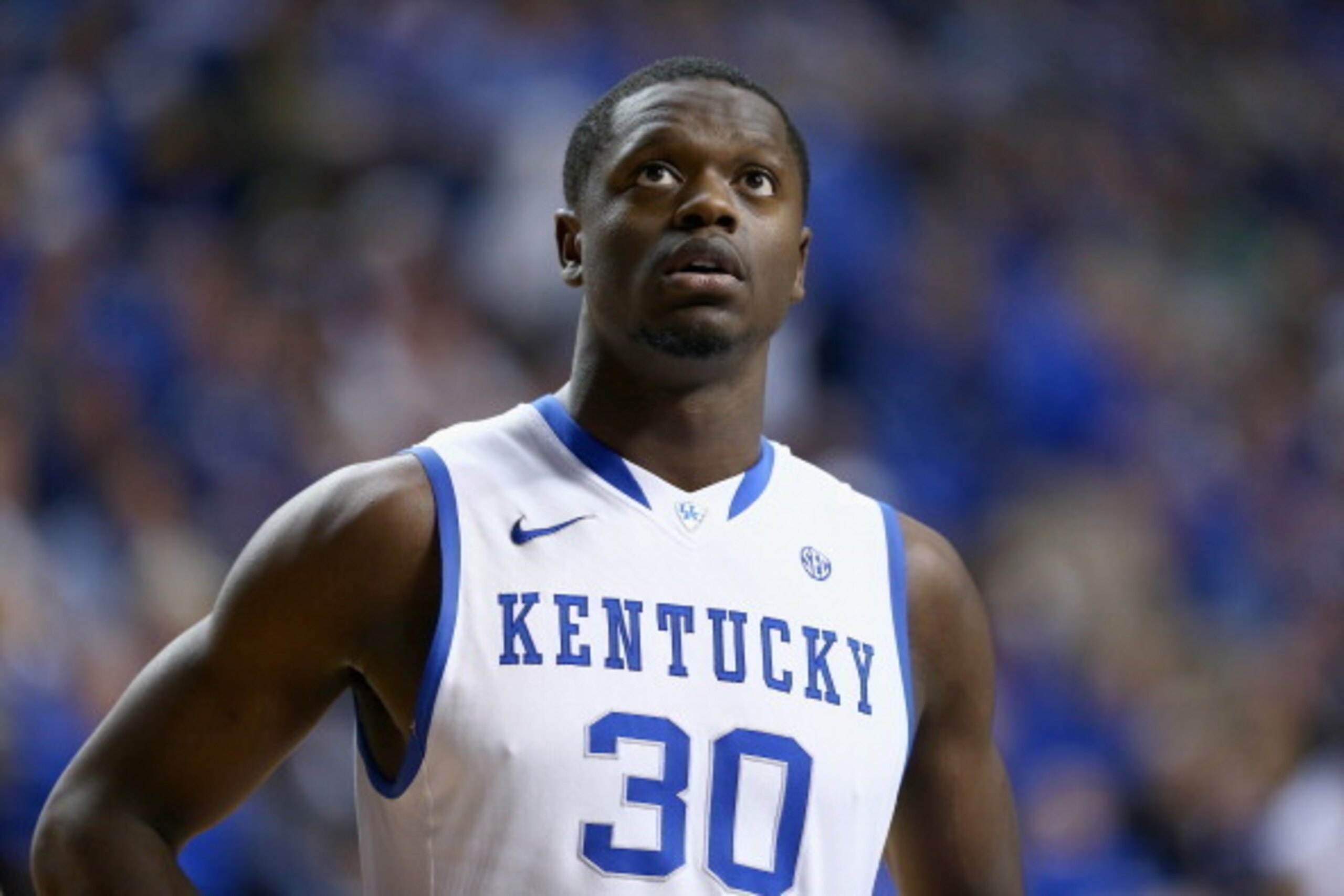 LEXINGTON, KY - JANUARY 08:  Julius Randle #30 of the Kentucky Wildcats watches a free throw during the game against the Mississippi State Bulldogs at Rupp Arena on January 8, 2014 in Lexington, Kentucky.  (Photo by Andy Lyons/Getty Images)