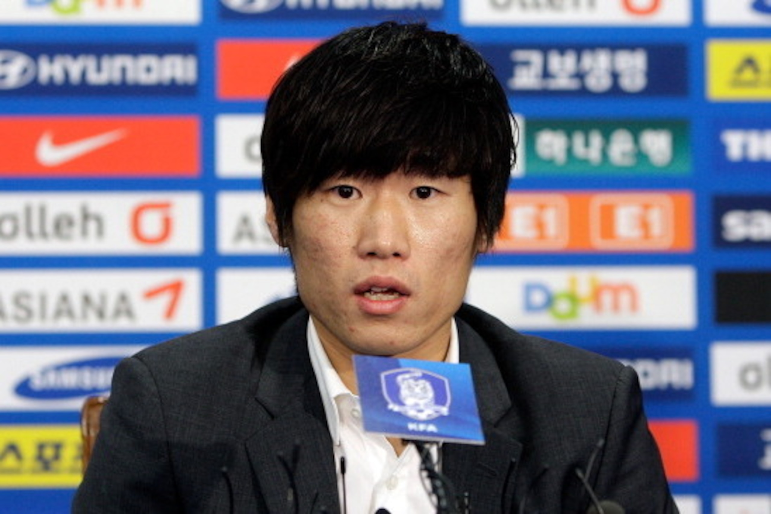 SEOUL, SOUTH KOREA - JANUARY 31:  South Korean footballer, Park Ji-Sung attends during a press conference at Korea Football Association (KFA) on January 31, 2011 in Seoul, South Korea. Park retired following South Korea's 3-2 win over Uzbekistan in the As
