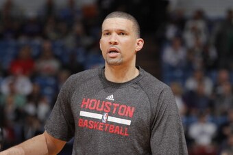 SACRAMENTO, CA - FEBRUARY 25: Francisco Garcia #32 of the Houston Rockets warms up against the Sacramento Kings on February 25, 2014 at Sleep Train Arena in Sacramento, California. NOTE TO USER: User expressly acknowledges and agrees that, by downloading 