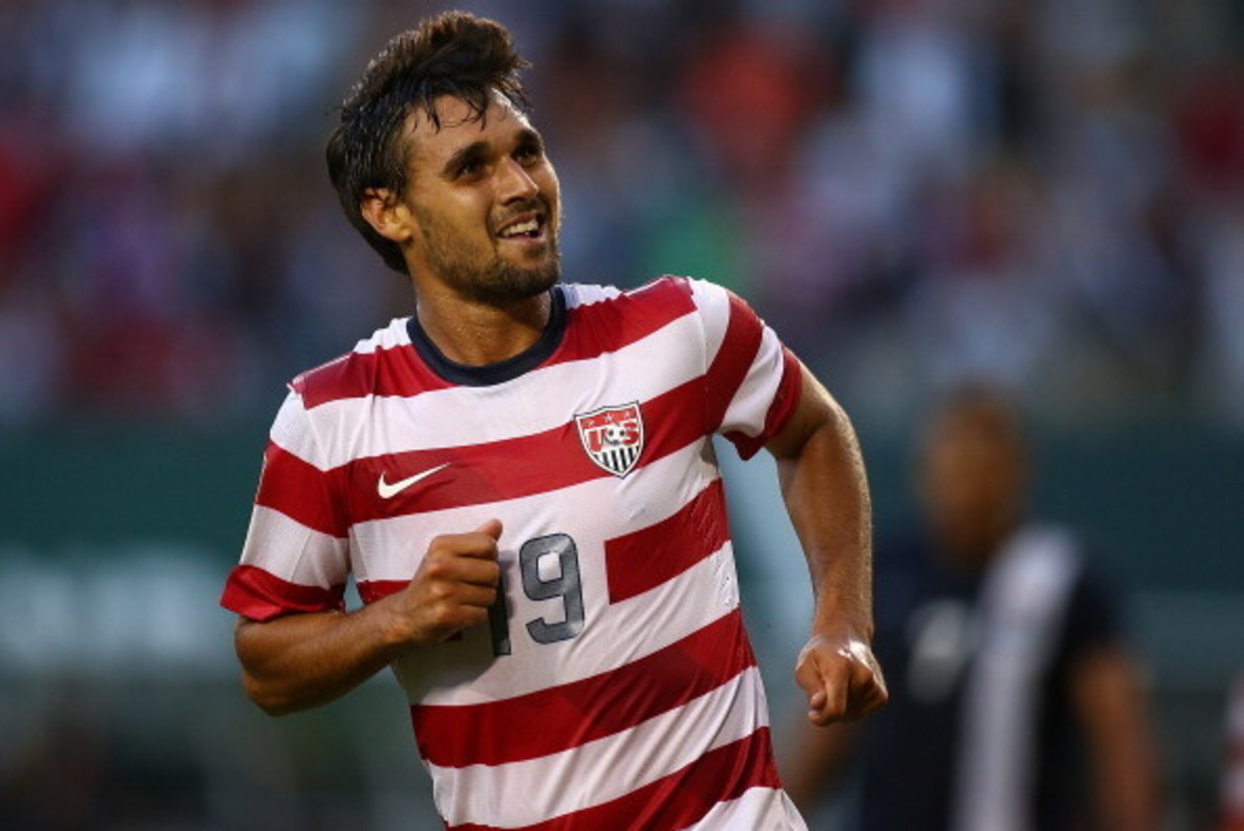 PORTLAND, OR - JULY 09: Chris Wondolowski #19 of the United States celebrates scoring his second goal in the first half against Belize during the 2013 CONCACAF Gold Cup on July 9, 2013 at Jeld-Wen Field in Portland, Oregon. (Photo by Jonathan Ferrey/Get PORTLAND, OR - JULY 09: Chris Wondolowski #19 of the United States celebrates scoring his second goal in the first half against Belize during the 2013 CONCACAF Gold Cup on July 9, 2013 at Jeld-Wen Field in Portland, Oregon. (Photo by Jonathan Ferrey/Get