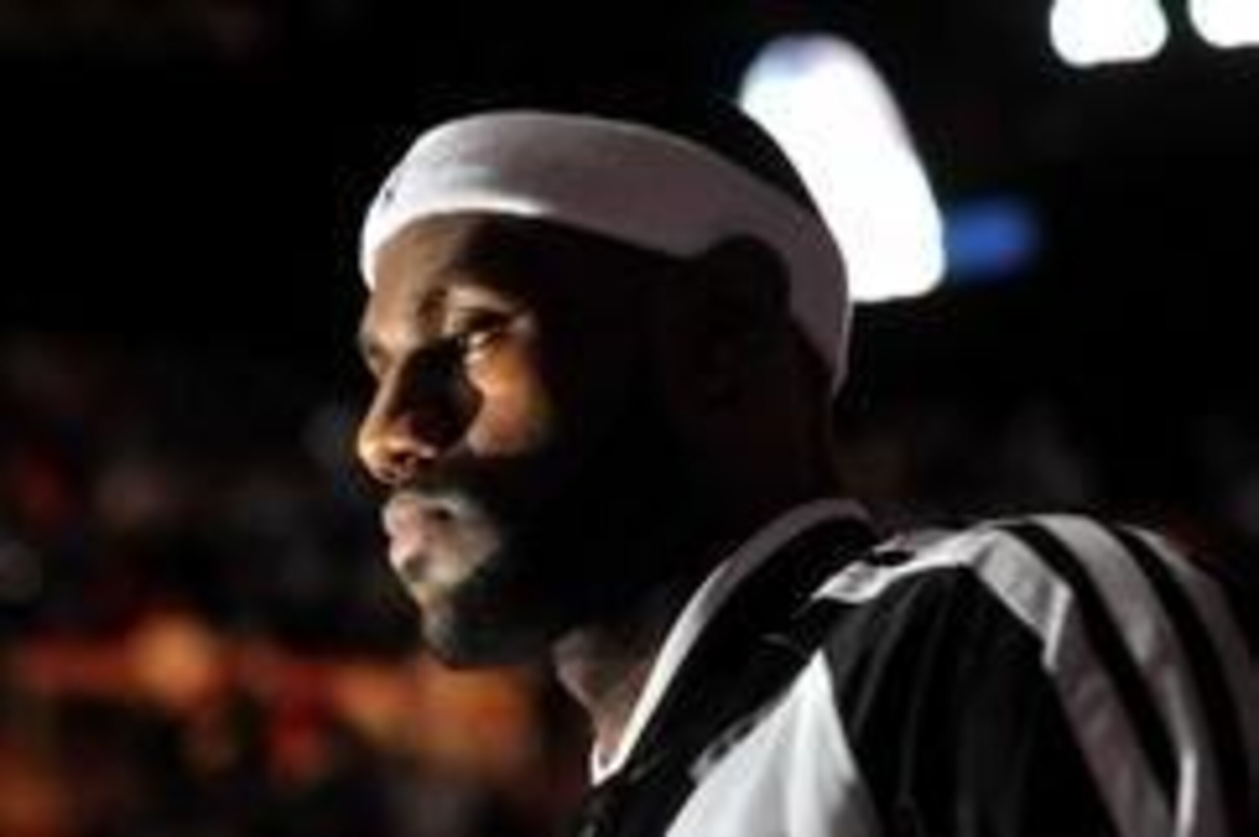 May 8, 2014; Miami, FL, USA; Miami Heat forward LeBron James (6) prior to a game against the Brooklyn Nets  in game two of the second round of the 2014 NBA Playoffs at American Airlines Arena. Mandatory Credit: Steve Mitchell-USA TODAY Sports