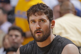 OAKLAND, CA - APRIL 14: Kevin Love #42 of the Minnesota Timberwolves during a game against the Golden State Warriors on April 14, 2014 at Oracle Arena in Oakland, California. NOTE TO USER: User expressly acknowledges and agrees that, by downloading and or