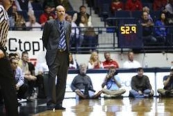 Feb 18, 2014; Oxford, MS, USA; Mississippi Rebels head coach Andy Kennedy during the game against the Kentucky Wildcats at Tad Smith Coliseum.  Kentucky Wildcats defeated the Mississippi Rebels 84-70. Mandatory Credit: Spruce Derden-USA TODAY Sports