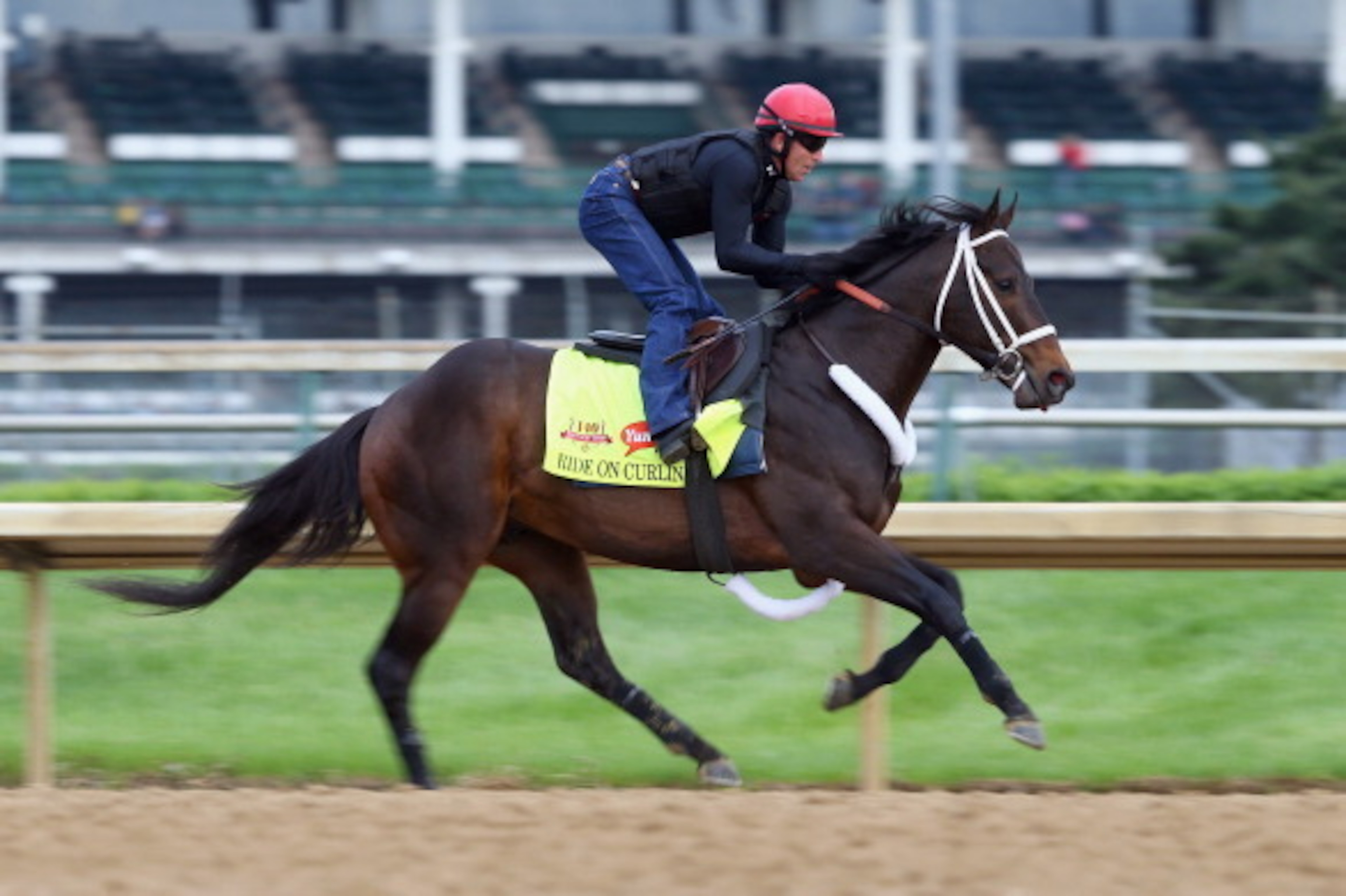 LOUISVILLE, KY - APRIL 30: Ride On Curlin runs on the track during the morning training for the Kentucky Derby at Churchill Downs on April 30, 2014 in Louisville, Kentucky. (Photo by Andy Lyons/Getty Images) LOUISVILLE, KY - APRIL 30: Ride On Curlin runs on the track during the morning training for the Kentucky Derby at Churchill Downs on April 30, 2014 in Louisville, Kentucky. (Photo by Andy Lyons/Getty Images)