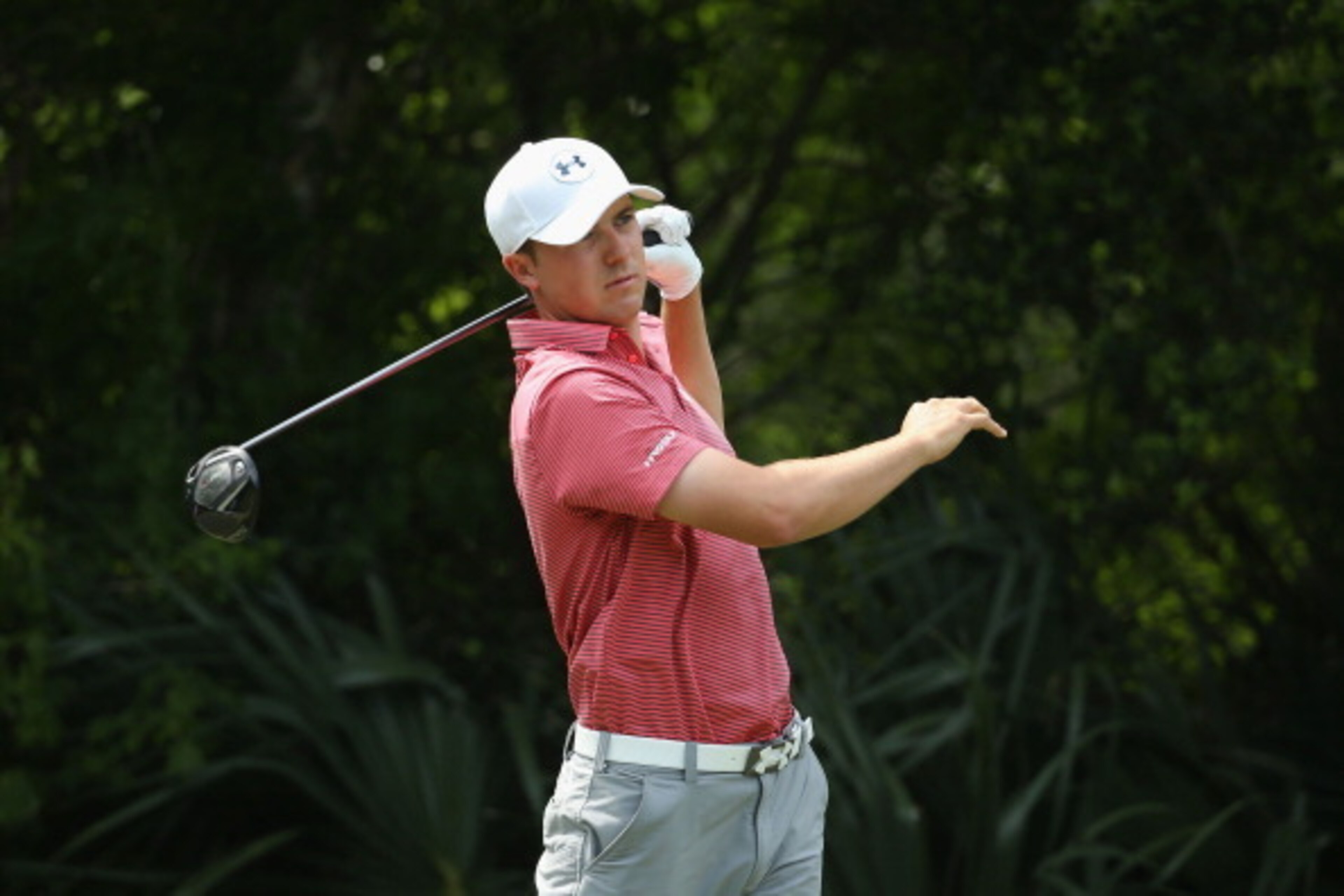 PONTE VEDRA BEACH, FL - MAY 11: Jordan Spieth of the United States watches his poor tee shot on the fifth hole during the final round of THE PLAYERS Championship on The Stadium Course at TPC Sawgrass on May 11, 2014 in Ponte Vedra Beach, Florida. (Photo PONTE VEDRA BEACH, FL - MAY 11: Jordan Spieth of the United States watches his poor tee shot on the fifth hole during the final round of THE PLAYERS Championship on The Stadium Course at TPC Sawgrass on May 11, 2014 in Ponte Vedra Beach, Florida. (Photo