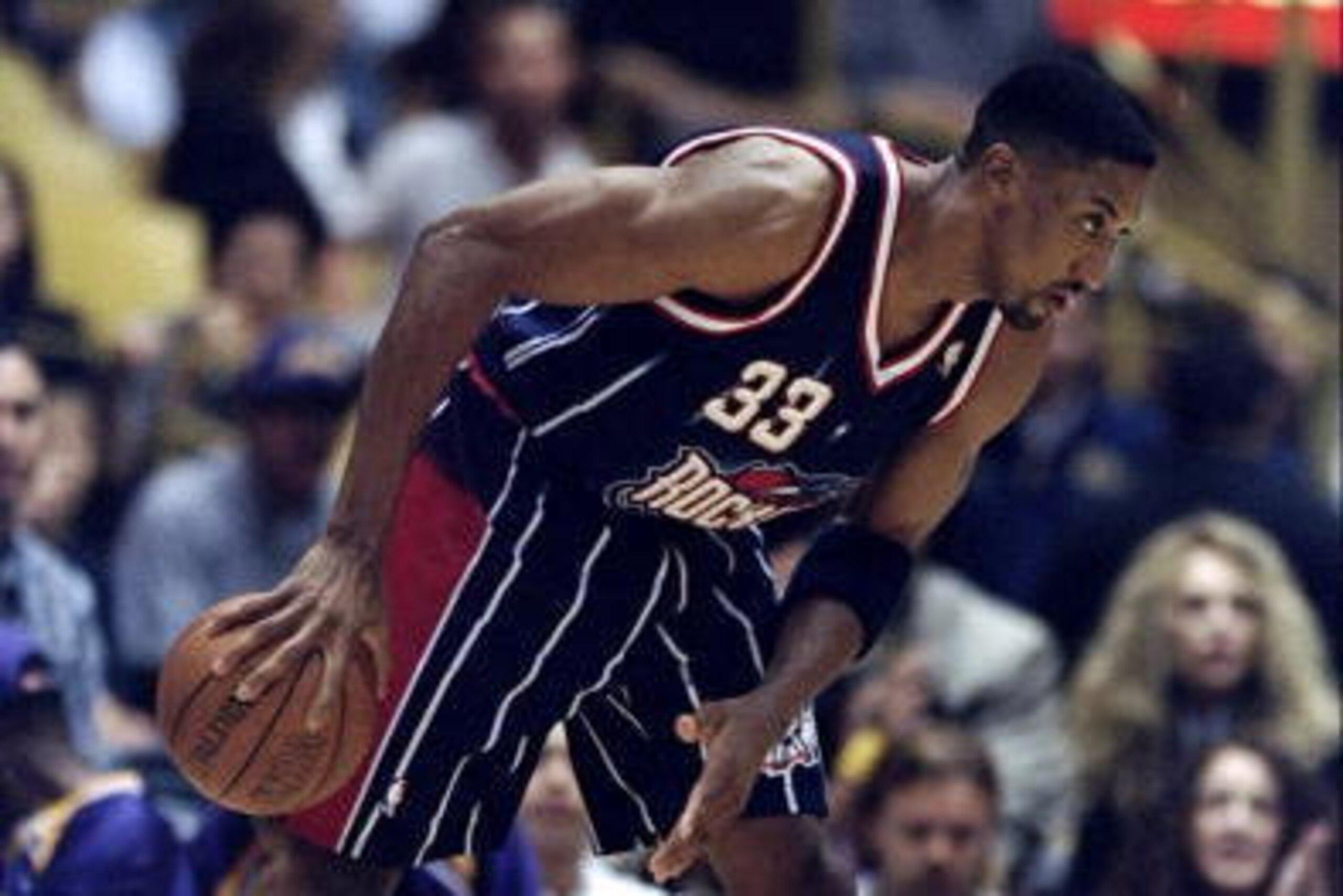 28 Feb 1999: Scottie Pippen #33 of the Houston Rockets dribbles the ball during the game against the Los Angeles Lakers at the Great Western Forum in Inglewood, California. The Lakers defeated the Rockets 106-90. Mandatory Credit: Elsa Hasch /Allsport 28 Feb 1999: Scottie Pippen #33 of the Houston Rockets dribbles the ball during the game against the Los Angeles Lakers at the Great Western Forum in Inglewood, California. The Lakers defeated the Rockets 106-90. Mandatory Credit: Elsa Hasch /Allsport