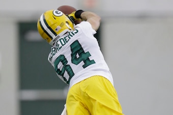 GREEN BAY, WI - MAY 16: Jared Abbrederis #84 of the Green Bay Packers runs through some drills during rookie minicamp at Don Hudson Center on May 16, 2014 in Green Bay, Wisconsin. (Photo by Mike McGinnis/Getty Images)