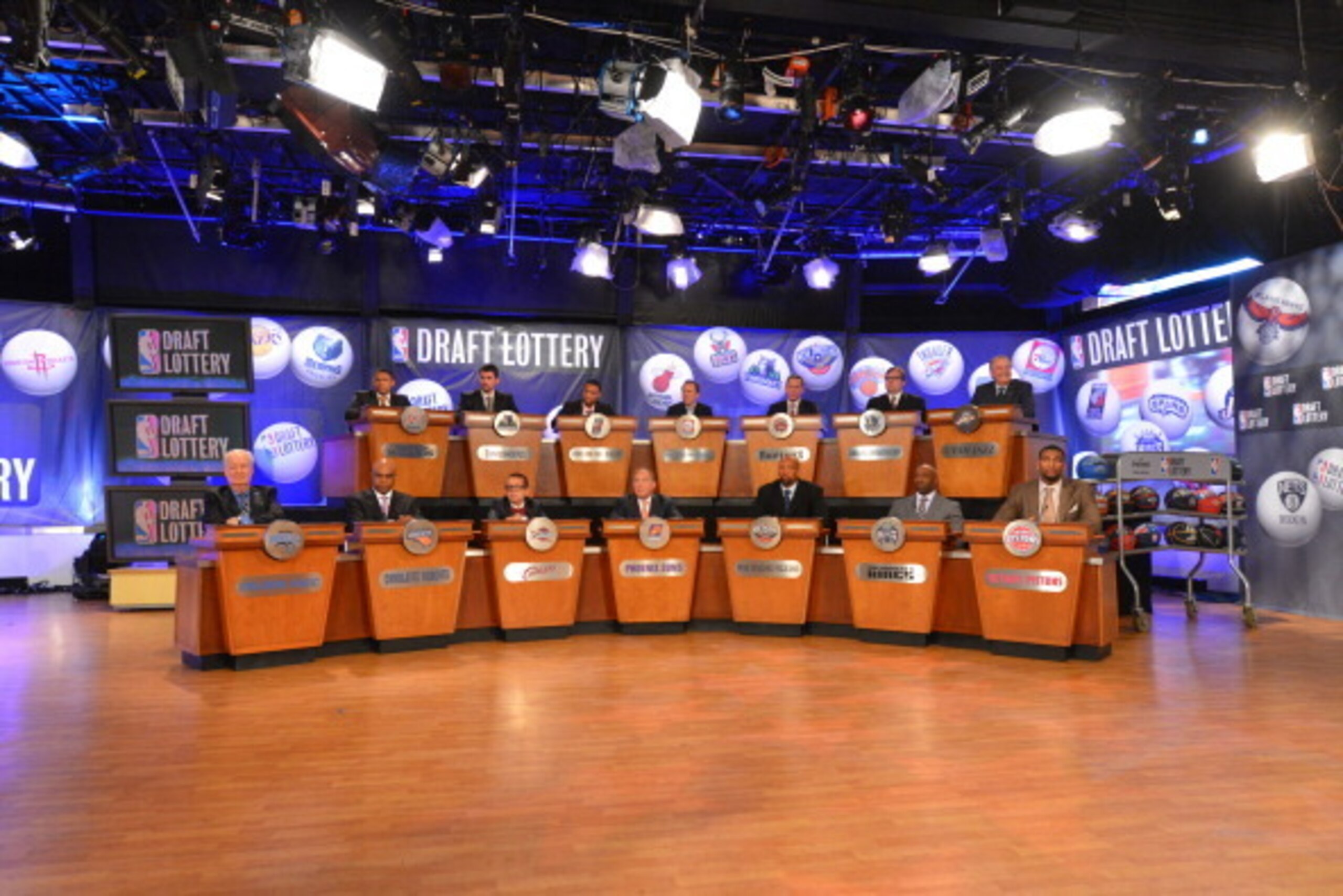 NEW YORK, NY - MAY 21: A general overall view during the 2013 NBA Draft Lottery on May 21, 2013 at the ABC News' 'Good Morning America' Times Square Studio in New York City. NOTE TO USER: User expressly acknowledges and agrees that, by downloading and/or NEW YORK, NY - MAY 21: A general overall view during the 2013 NBA Draft Lottery on May 21, 2013 at the ABC News' 'Good Morning America' Times Square Studio in New York City. NOTE TO USER: User expressly acknowledges and agrees that, by downloading and/or
