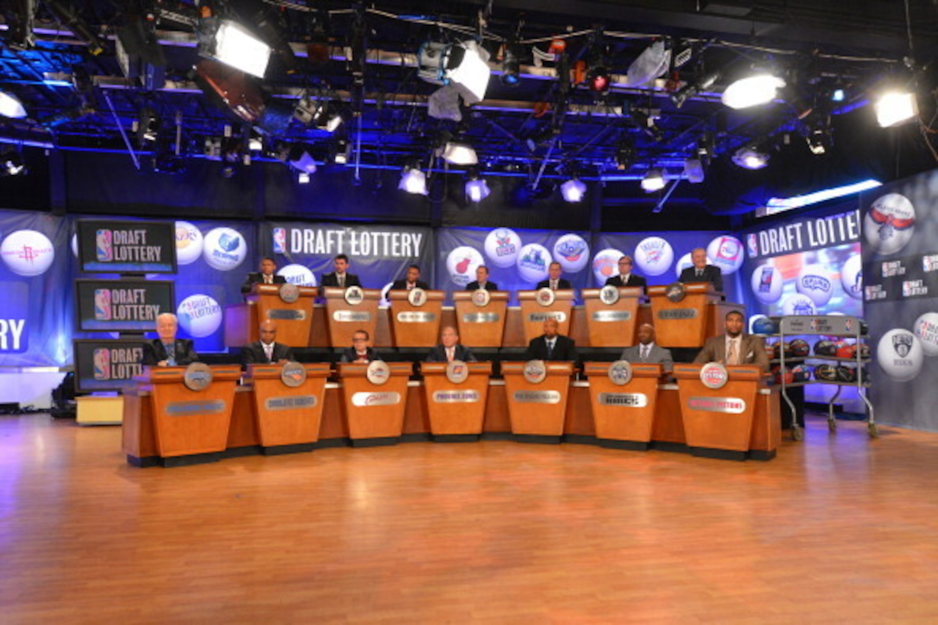 NEW YORK, NY - MAY 21: A general overall view during the 2013 NBA Draft Lottery on May 21, 2013 at the ABC News' 'Good Morning America' Times Square Studio in New York City. NOTE TO USER: User expressly acknowledges and agrees that, by downloading and/or 