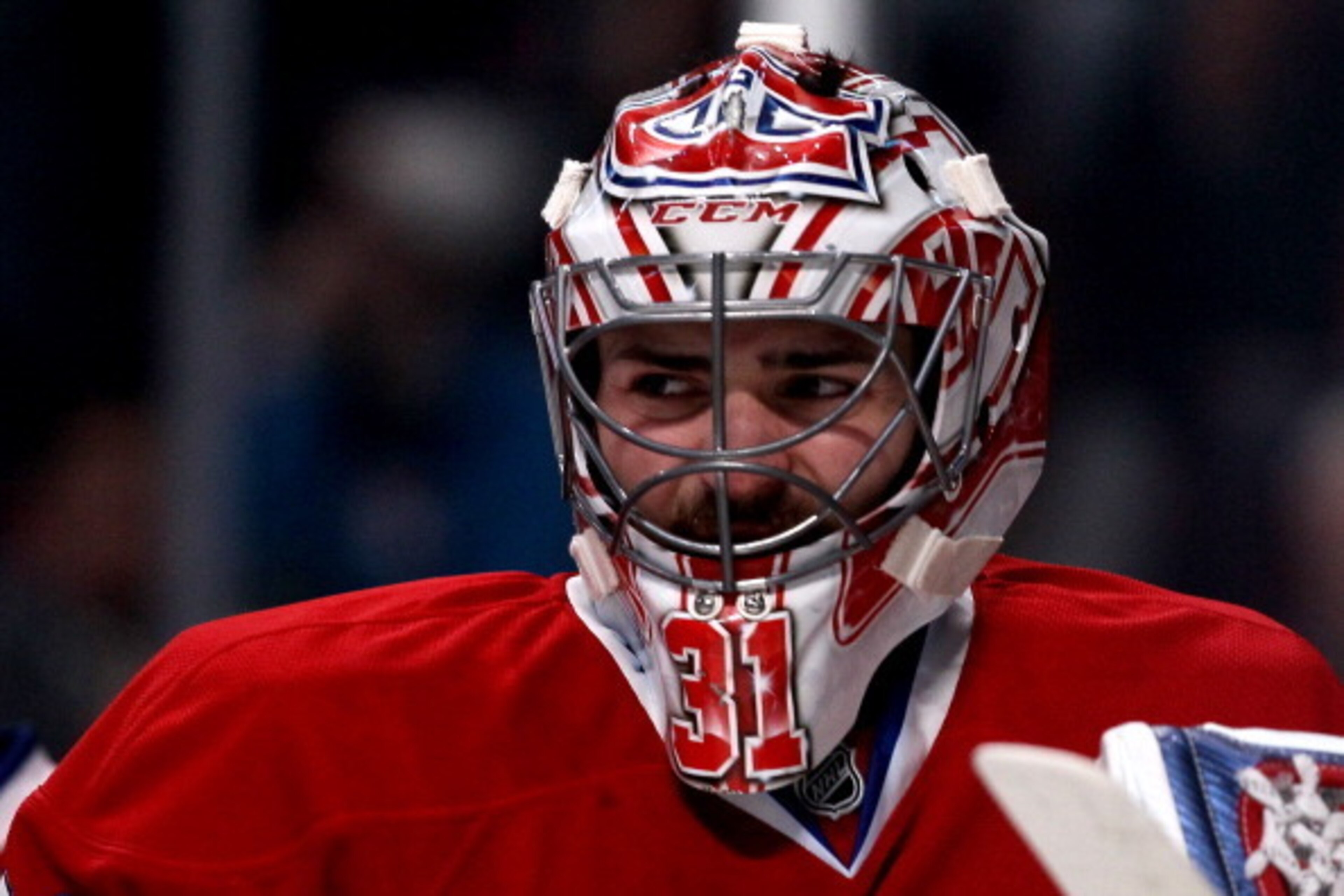 MONTREAL, QC - MAY 17:  Goaltender Carey Price #31 of the Montreal Canadiens looks on while taking on the New York Rangers in Game One of the Eastern Conference Finals of the 2014 NHL Stanley Cup Playoffs at the Bell Centre on May 17, 2014 in Montreal, Ca