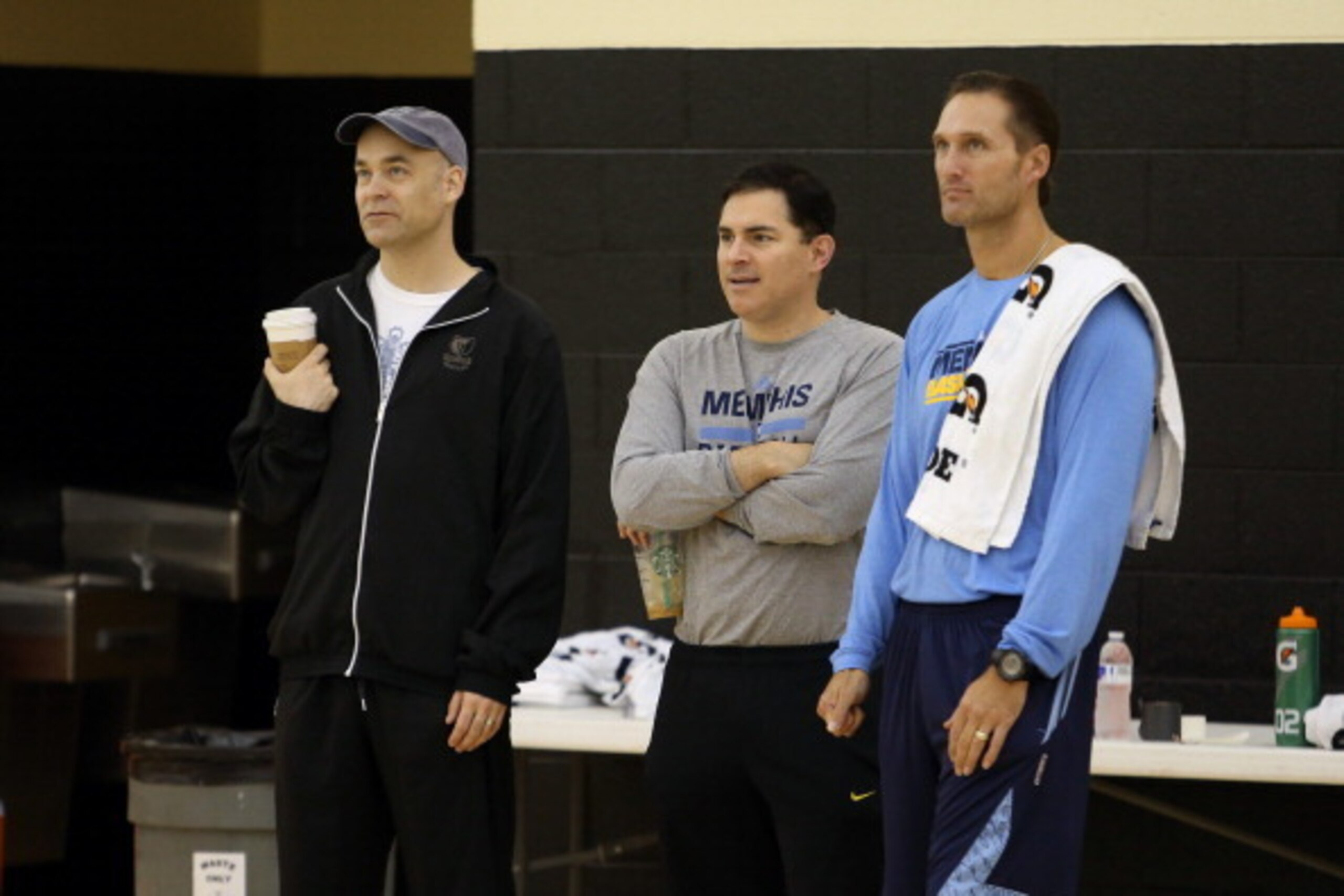 NASHVILLE, TN - OCTOBER 2:  John Hollinger, General Manager of the Memphis Grizzlies, stands on the court during Training Camp on October 2, 2013 at Vanderbilt University in Nashville, Tennessee.  NOTE TO USER: User expressly acknowledges and agrees that,