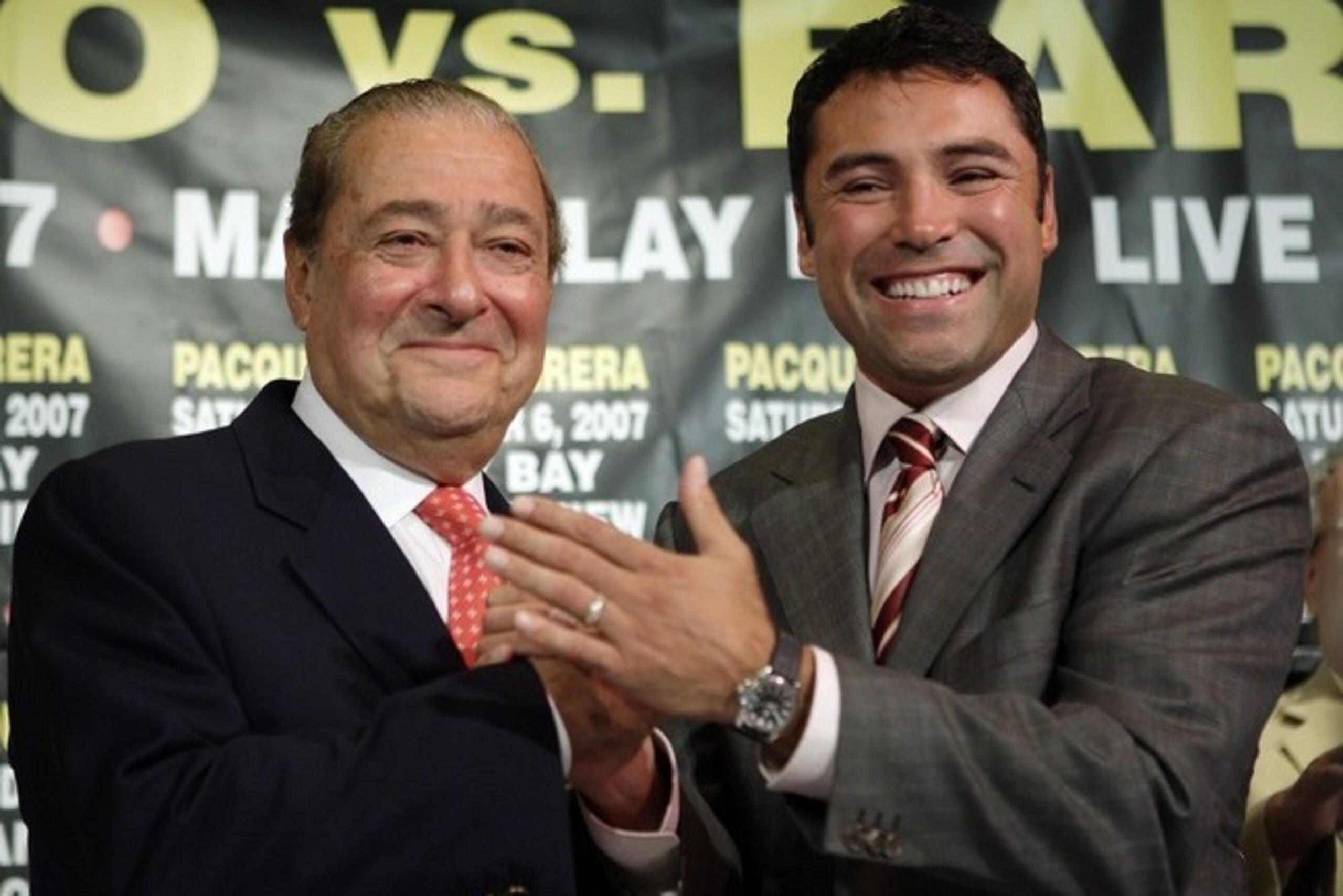 Bob Arum and Oscar De La Hoya.