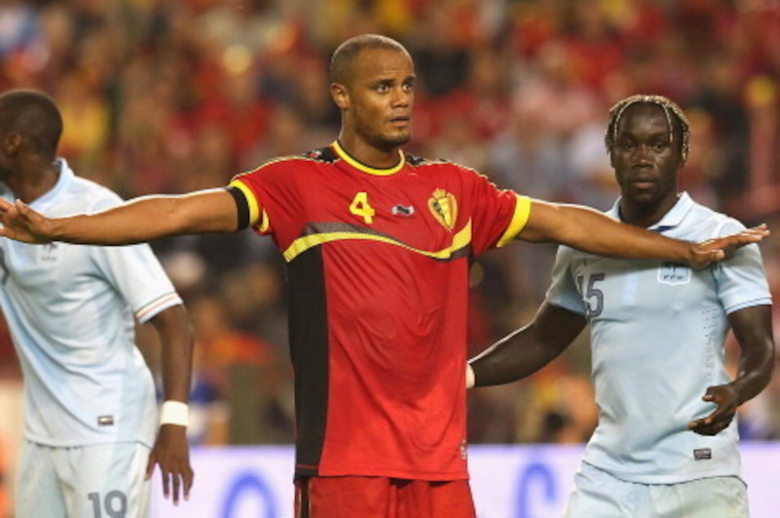 BRUSSELS, BELGIUM - AUGUST 14: Vincent Kompany of Belgium looks on during the International friendly match between Belgium and France at the King Baudouin Stadium on August 14, 2013 in Brussels, Belgium. (Photo by David Rogers/Getty Images) BRUSSELS, BELGIUM - AUGUST 14: Vincent Kompany of Belgium looks on during the International friendly match between Belgium and France at the King Baudouin Stadium on August 14, 2013 in Brussels, Belgium. (Photo by David Rogers/Getty Images)