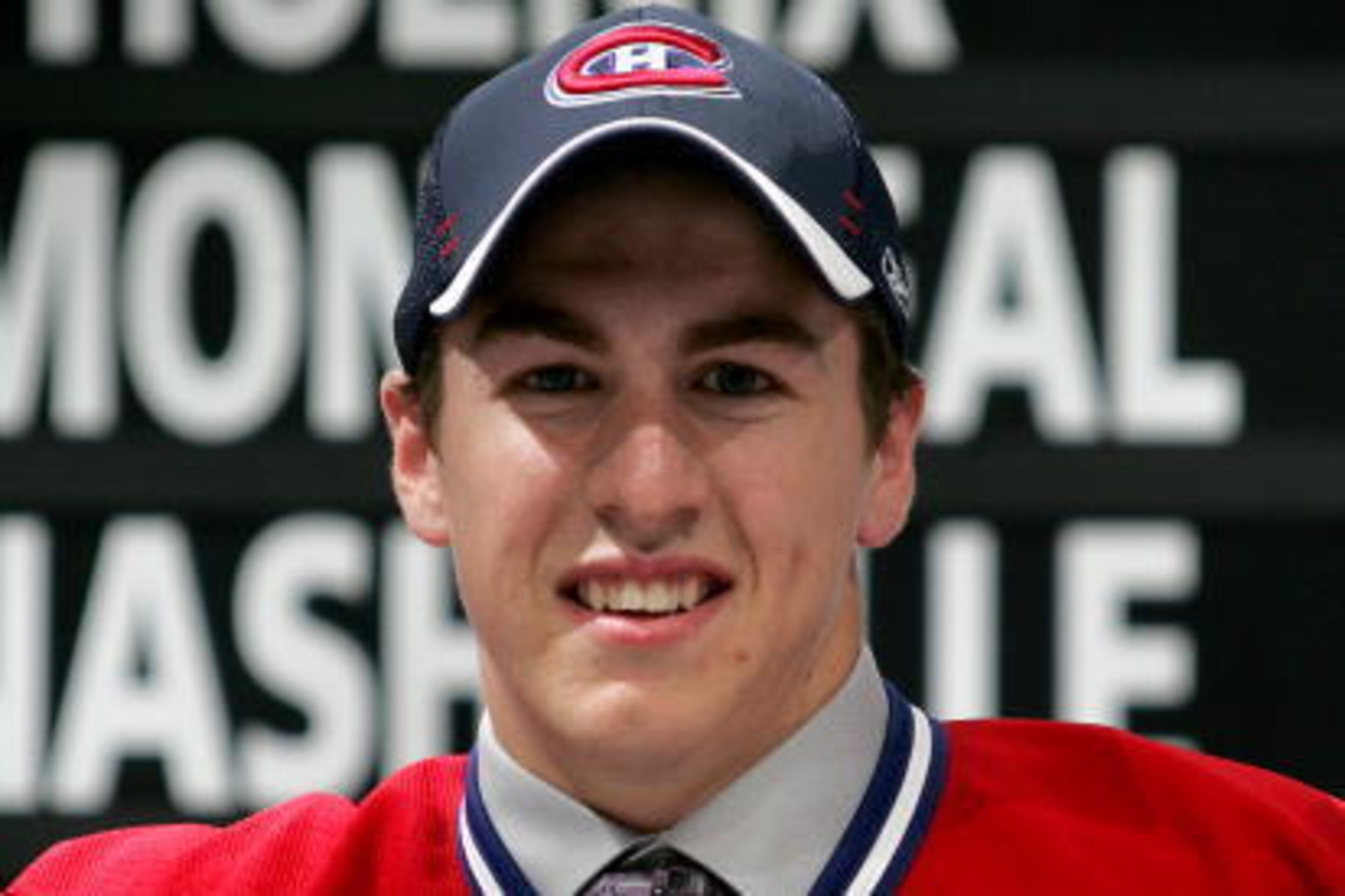COLUMBUS, OH - JUNE 22:  12th overall pick Ryan McDonagh of the Montreal Canadiens poses onstage after being drafted in the first round of the 2007 NHL Entry Draft at Nationwide Arena on June 22, 2007 in Columbus, Ohio.  (Photo by Bruce Bennett/Getty Imag