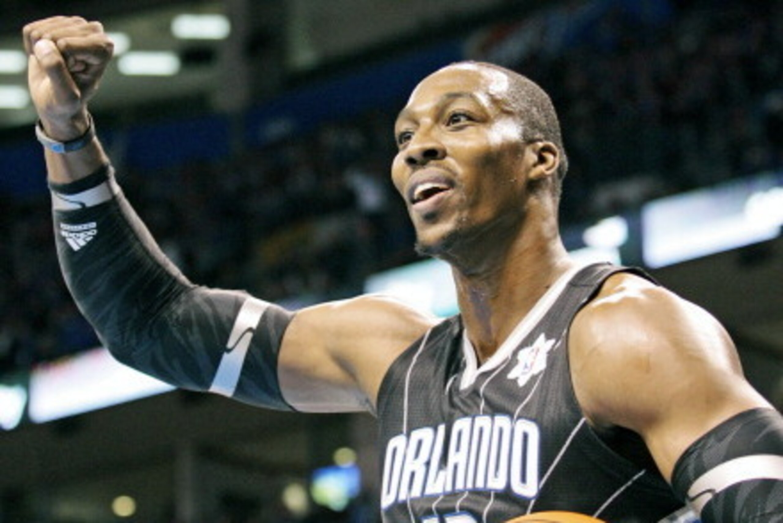OKLAHOMA CITY, OK - DECEMBER 25:  Dwight Howard #12 of the Orlando Magic looks to have a foul called during the NBA season opening game against the Oklahoma City Thunder December 25, 2011 at the Chesapeake Energy Arena in Oklahoma City, Oklahoma.  Oklahom