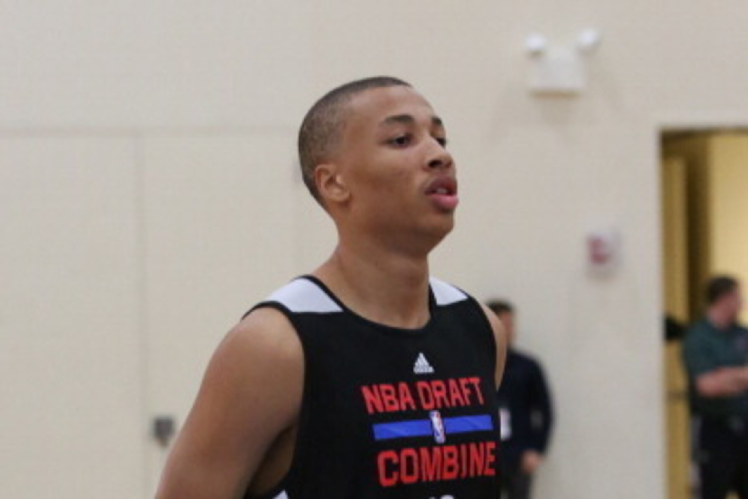 CHICAGO, IL - May 16:  Dante Exum participates in drills during the 2014 Draft Combine on May 16, 2014 at Quest Multisport in Chicago, Illinois. NOTE TO USER:  User expressly acknowledges and agrees that, by downloading and or using this Photograph, user 