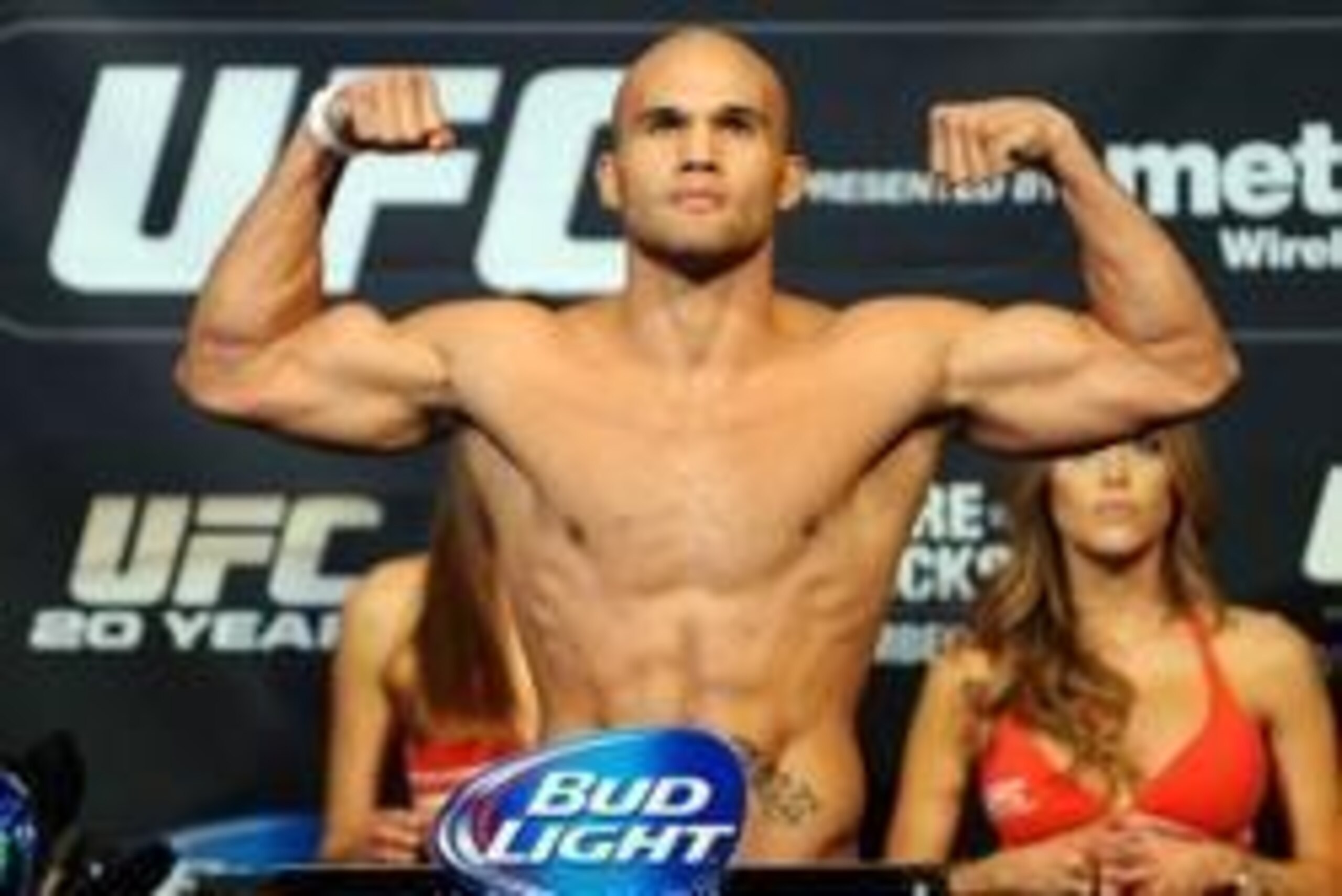 Nov 15, 2013; Las Vegas, NV, USA; UFC fighter Robbie Lawler participates in the official weigh-in of UFC 167 at MGM Grand Garden Arena. Mandatory Credit: Stephen R. Sylvanie-USA TODAY Sports
