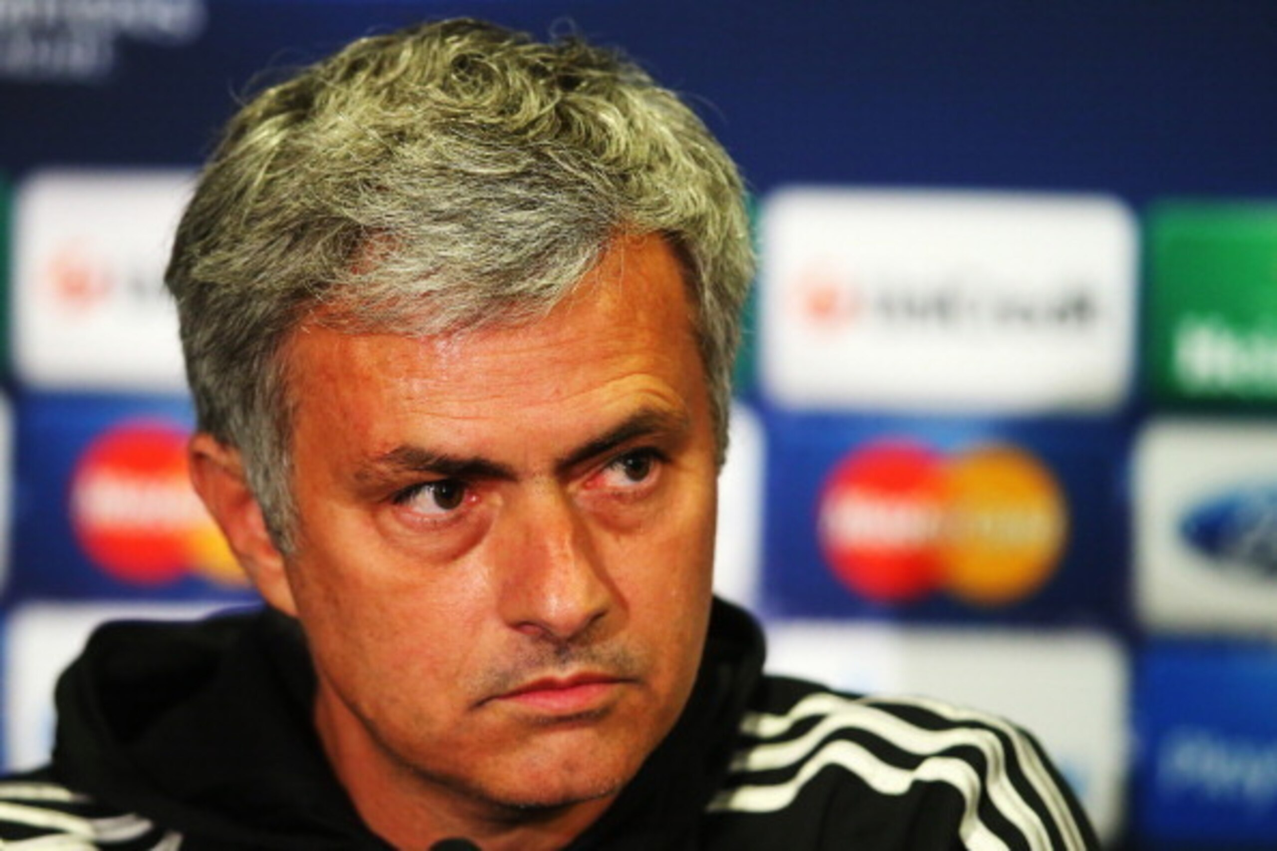 LONDON, ENGLAND - APRIL 29:  Chelsea manager Jose Mourinho talks to the media at the Chelsea press conference at Stamford Bridge on April 29, 2014 in London, England.  (Photo by Clive Rose/Getty Images)
