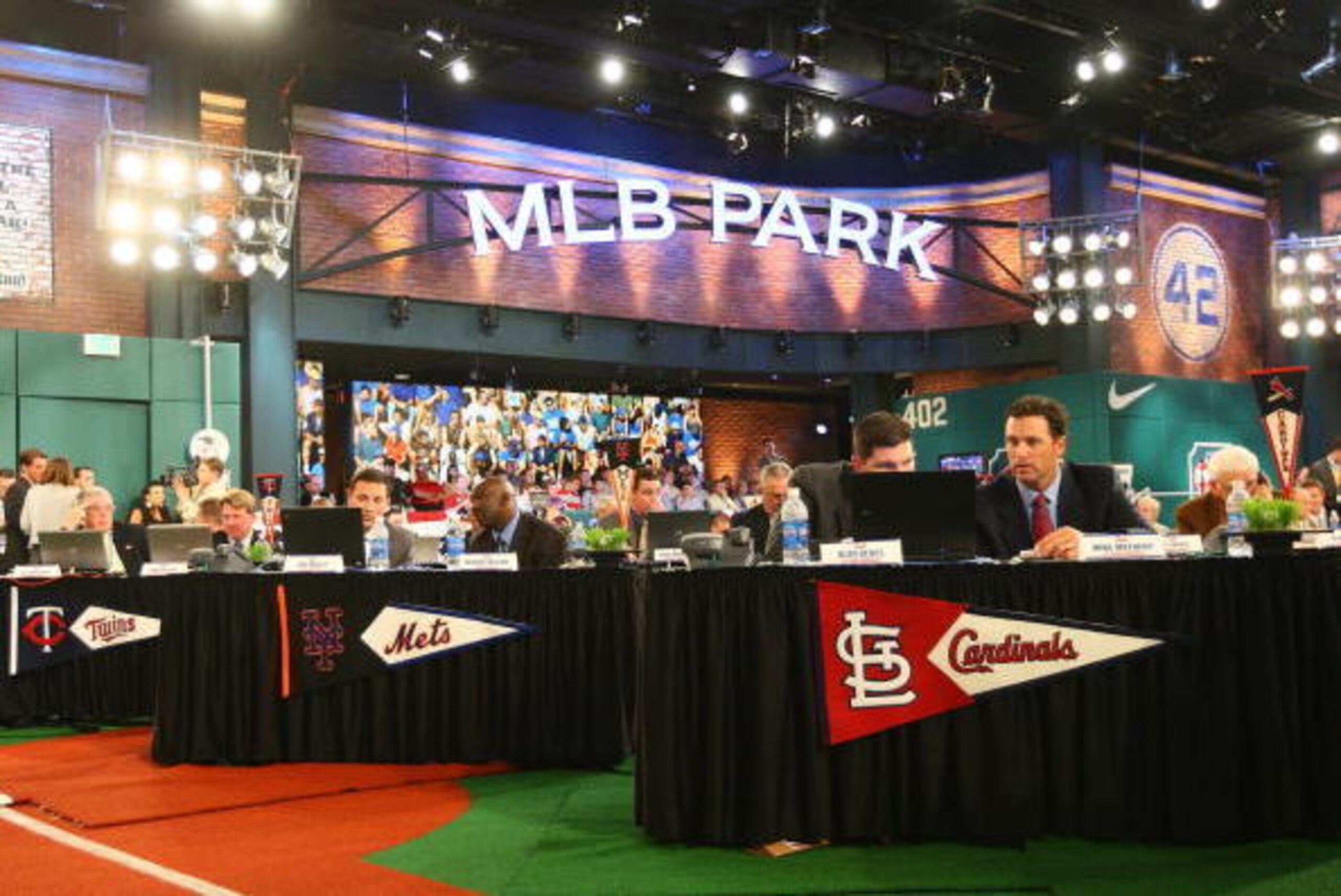 SECAUCUS, NJ - JUNE 07: A general view of the MLB First Year Player Draft on June 7, 2010 held in Studio 42 at the MLB Network in Secaucus, New Jersey. (Photo by Mike Stobe/Getty Images) SECAUCUS, NJ - JUNE 07: A general view of the MLB First Year Player Draft on June 7, 2010 held in Studio 42 at the MLB Network in Secaucus, New Jersey. (Photo by Mike Stobe/Getty Images)
