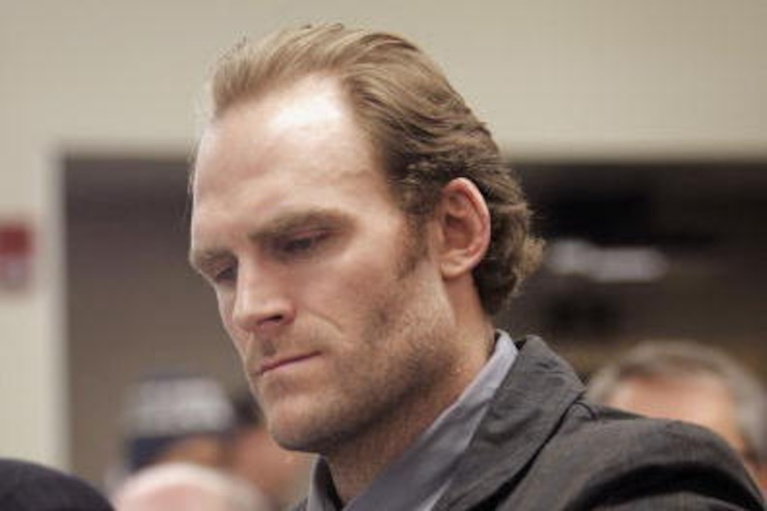 DETROIT -  JANUARY 4:  Kyle Turley, a retired NFL player, sits on a panel as a witness at a U.S. House Judiciary field hearing January 4, 2010 in Detroit, Michigan. The hearing was designed to consider recent steps taken at the professional, college, and 