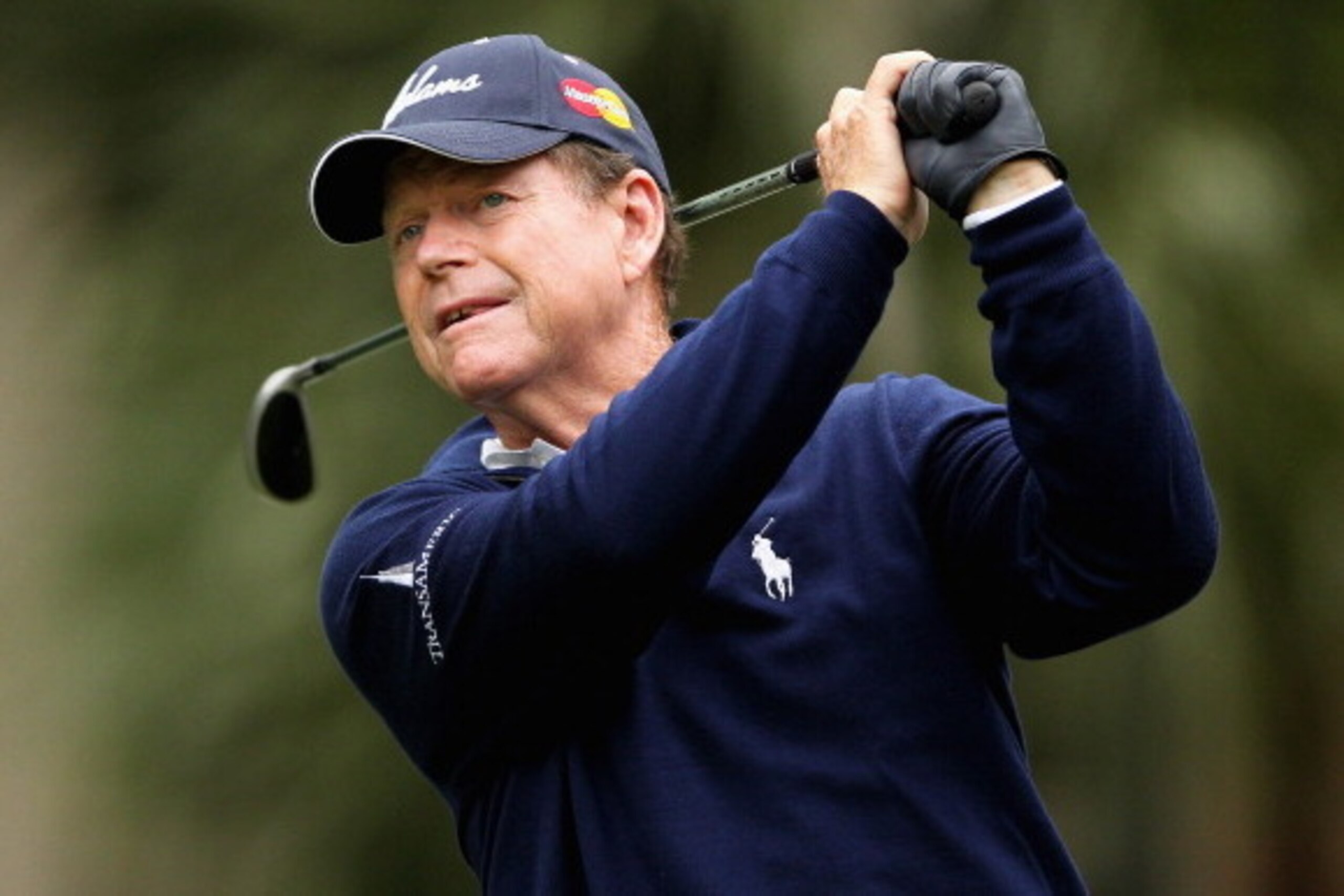 HILTON HEAD ISLAND, SC - APRIL 18:  Tom Watson hits a tee shot on the 13th hole during the second round of the RBC Heritage at Harbour Town Golf Links on April 18, 2014 in Hilton Head Island, South Carolina.  (Photo by Tyler Lecka/Getty Images)