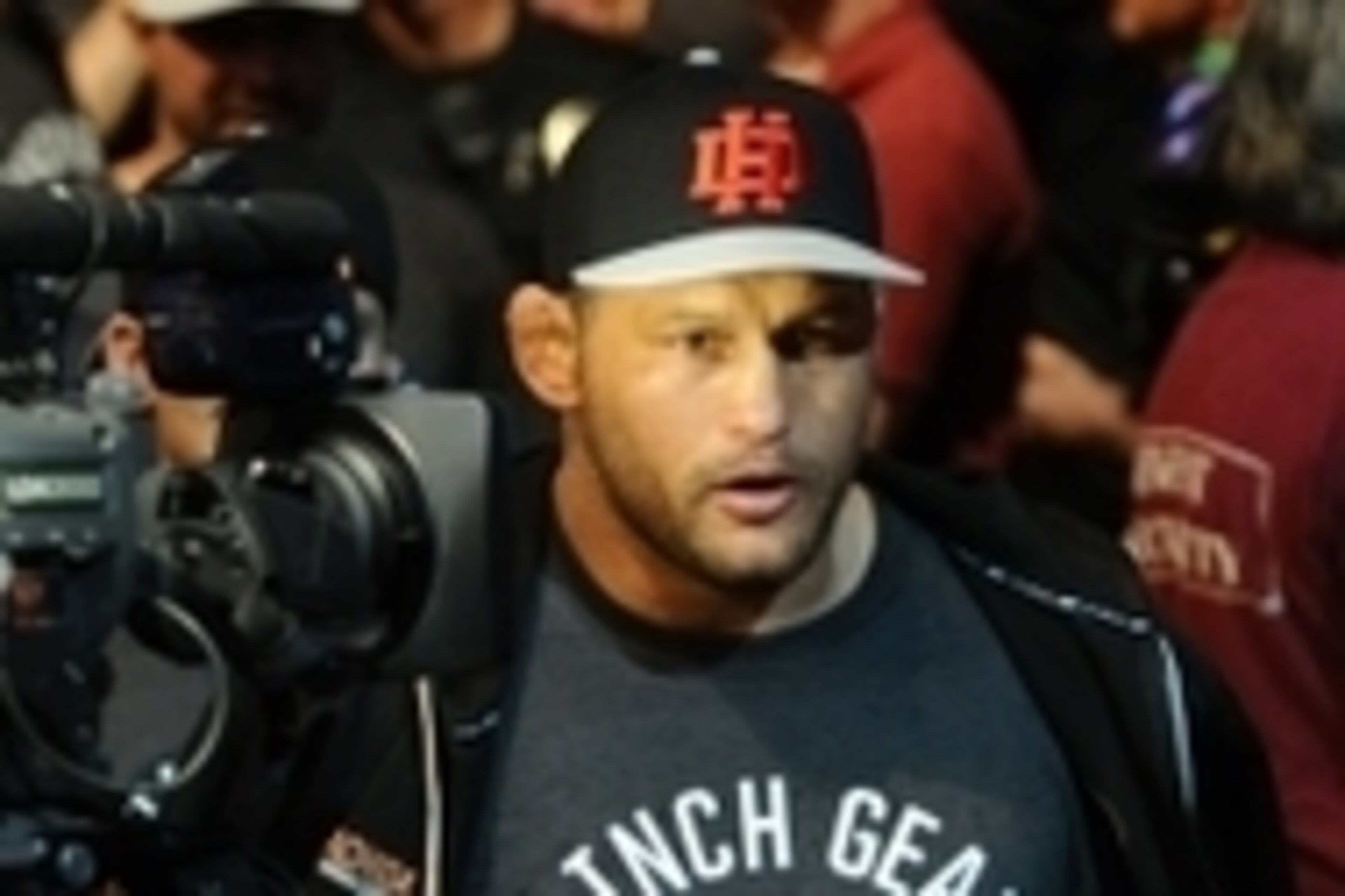 Feb 23, 2013; Anaheim, CA, USA; Dan Henderson walks to the Octagon before his fight against Lyoto Machida (not pictured) in their UFC heavyweight bout at the Honda Center. Mandatory Credit: Jayne Kamin-Oncea-USA TODAY Sports