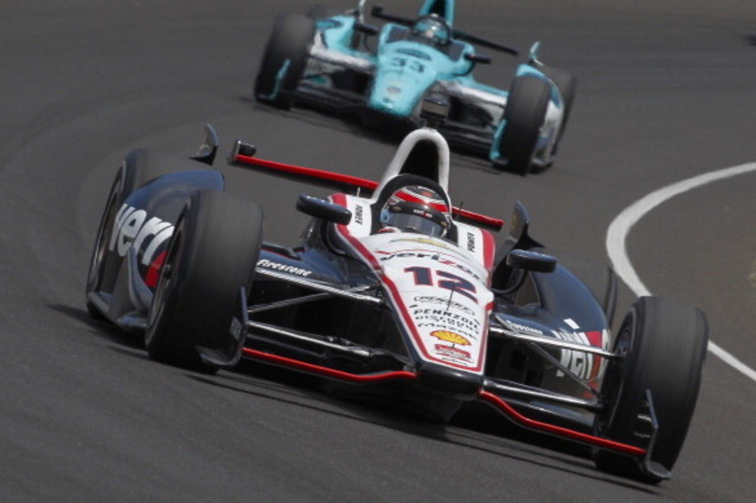 INDIANAPOLIS, IN - MAY 19: Will Power of Australia, driver of the #12 Verizon Team Penske Chevrolet Dallara during practice for the Indy 500 at the Indianapolis Motor Speedway on May 19, 2014 in Indianapolis, Indiana. (Photo by Michael Hickey/Getty Images