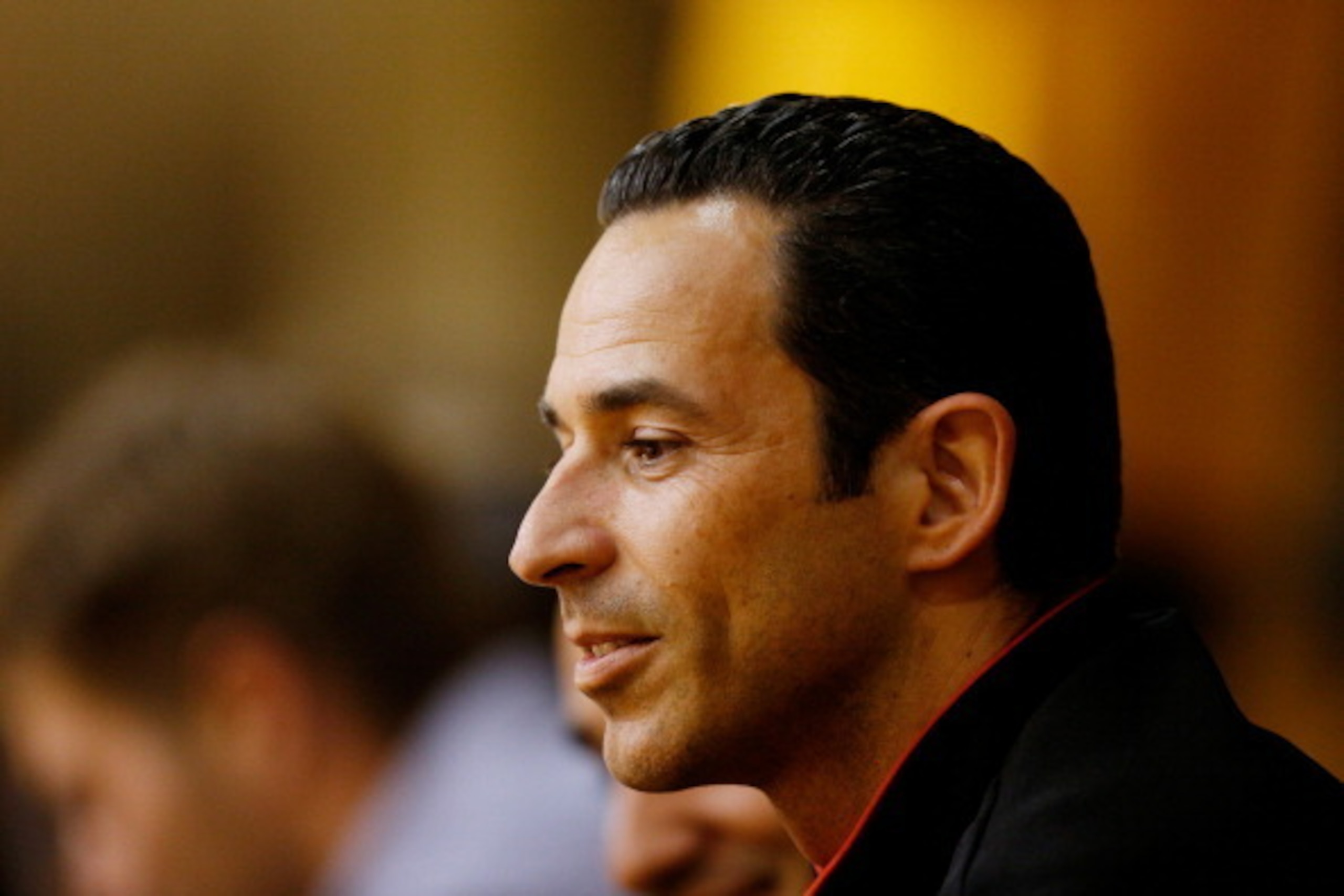 INDIANAPOLIS, IN - MAY 20:  IndyCar driver Helio Castroneves attends Game Two of the Eastern Conference Finals of the 2014 NBA Playoffs between the Indiana Pacers and the Miami Heat at at Bankers Life Fieldhouse on May 20, 2014 in Indianapolis, Indiana. N
