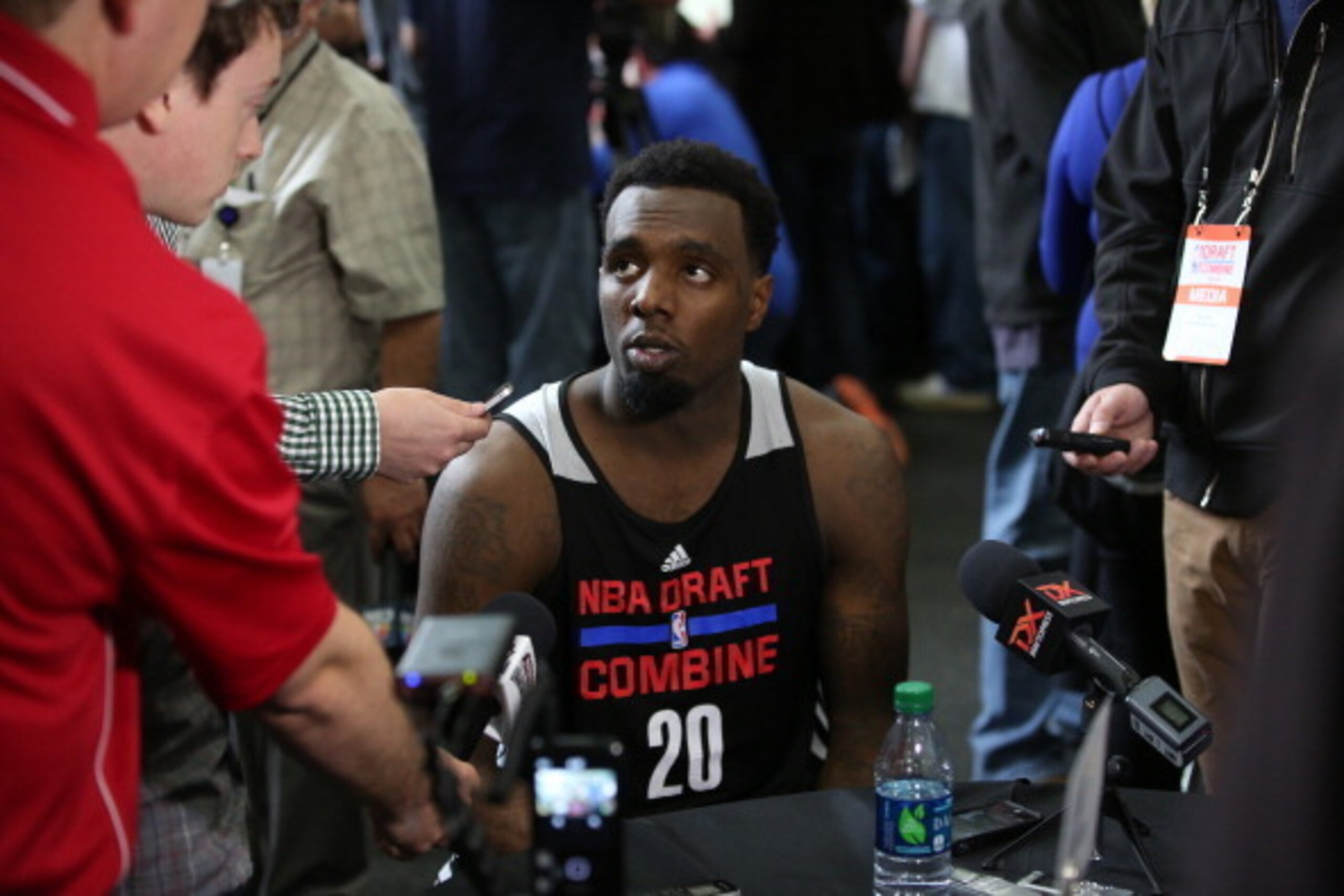 CHICAGO, IL - May 15:  NBA draft prospect P.J. Hairston participates in media circuit during the 2014 Draft Combine on May 15, 2014 at Quest Multisport in Chicago, Illinois. NOTE TO USER:  User expressly acknowledges and agrees that, by downloading and or