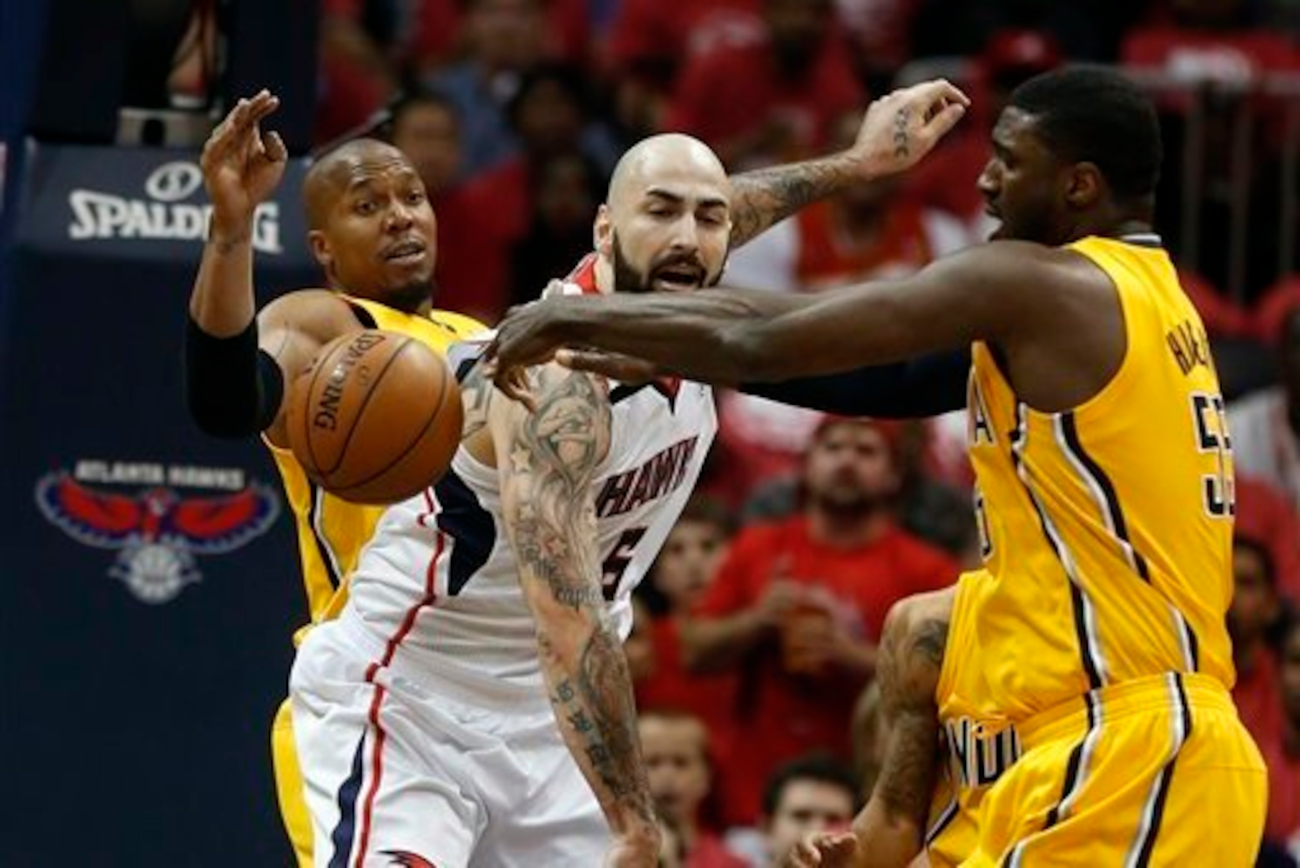 Pero Antic was no match for the physicality of the Pacers' big men in the playoffs. Pero Antic was no match for the physicality of the Pacers' big men in the playoffs.