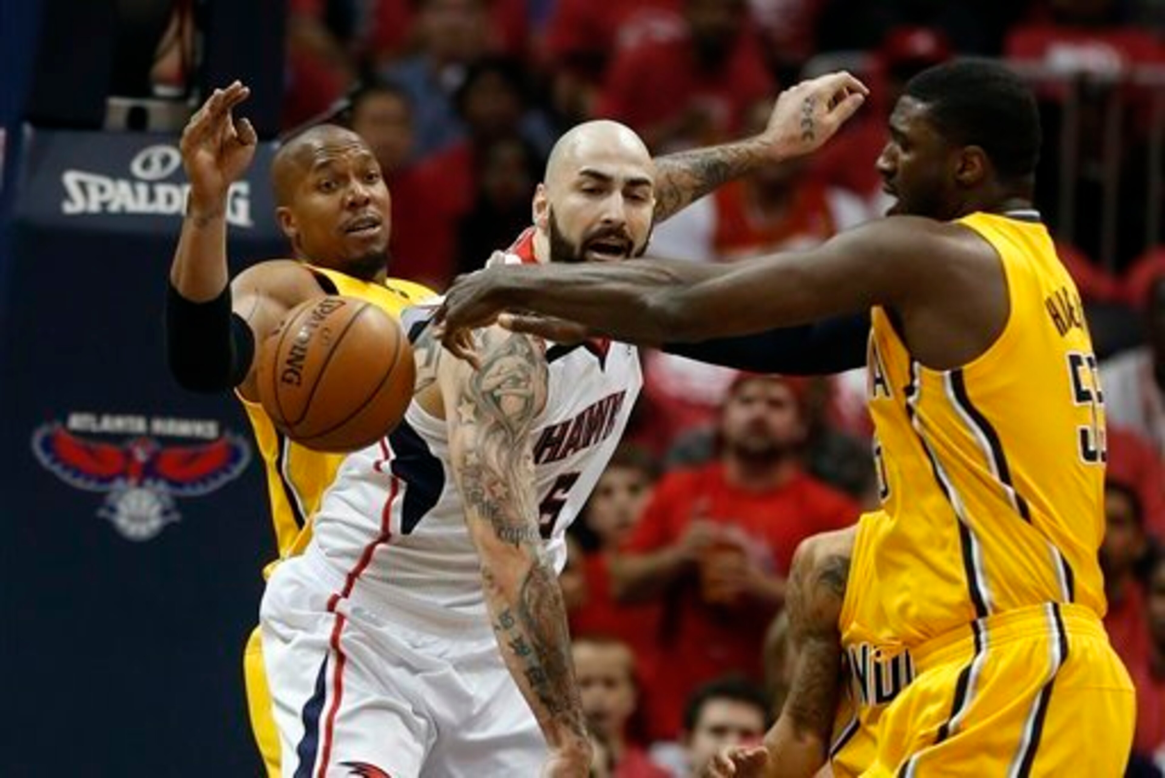 Pero Antic was no match for the physicality of the Pacers' big men in the playoffs. Pero Antic was no match for the physicality of the Pacers' big men in the playoffs.