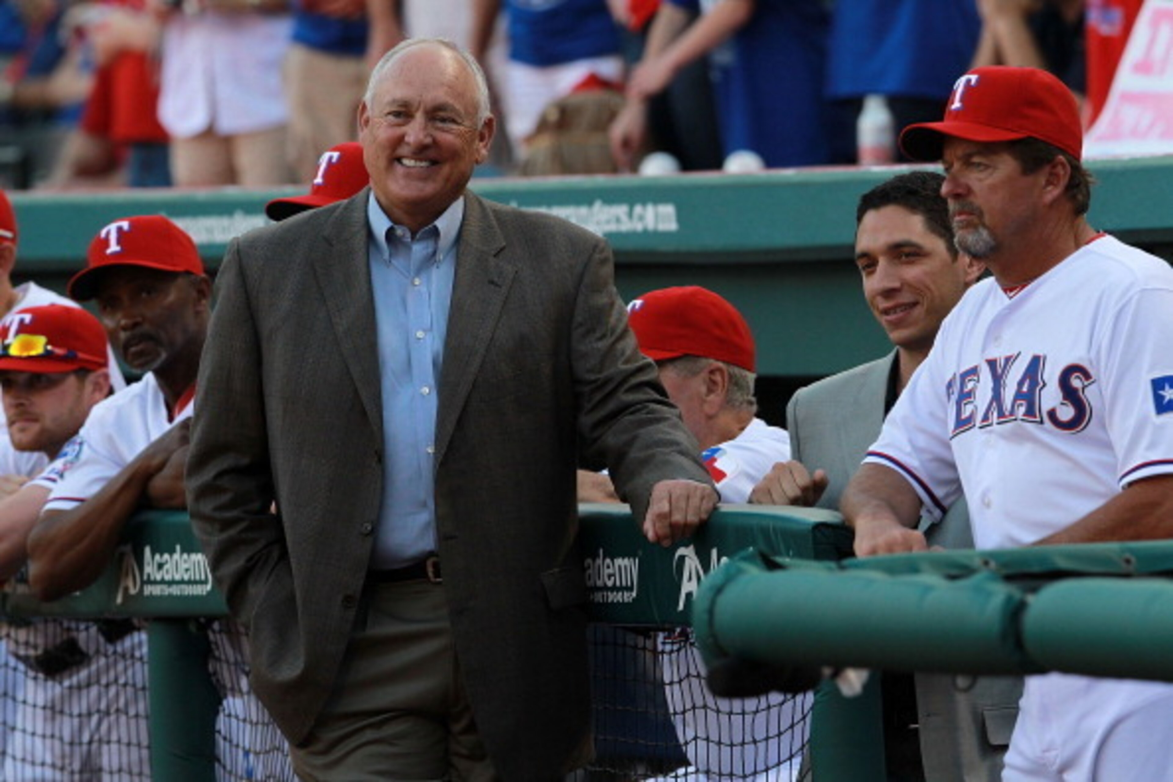 ARLINGTON, TX - APRIL 07:  CEO and President, Nolan Ryan of the Texas Rangers at Rangers Ballpark in Arlington on April 7, 2012 in Arlington, Texas.  (Photo by Ronald Martinez/Getty Images)