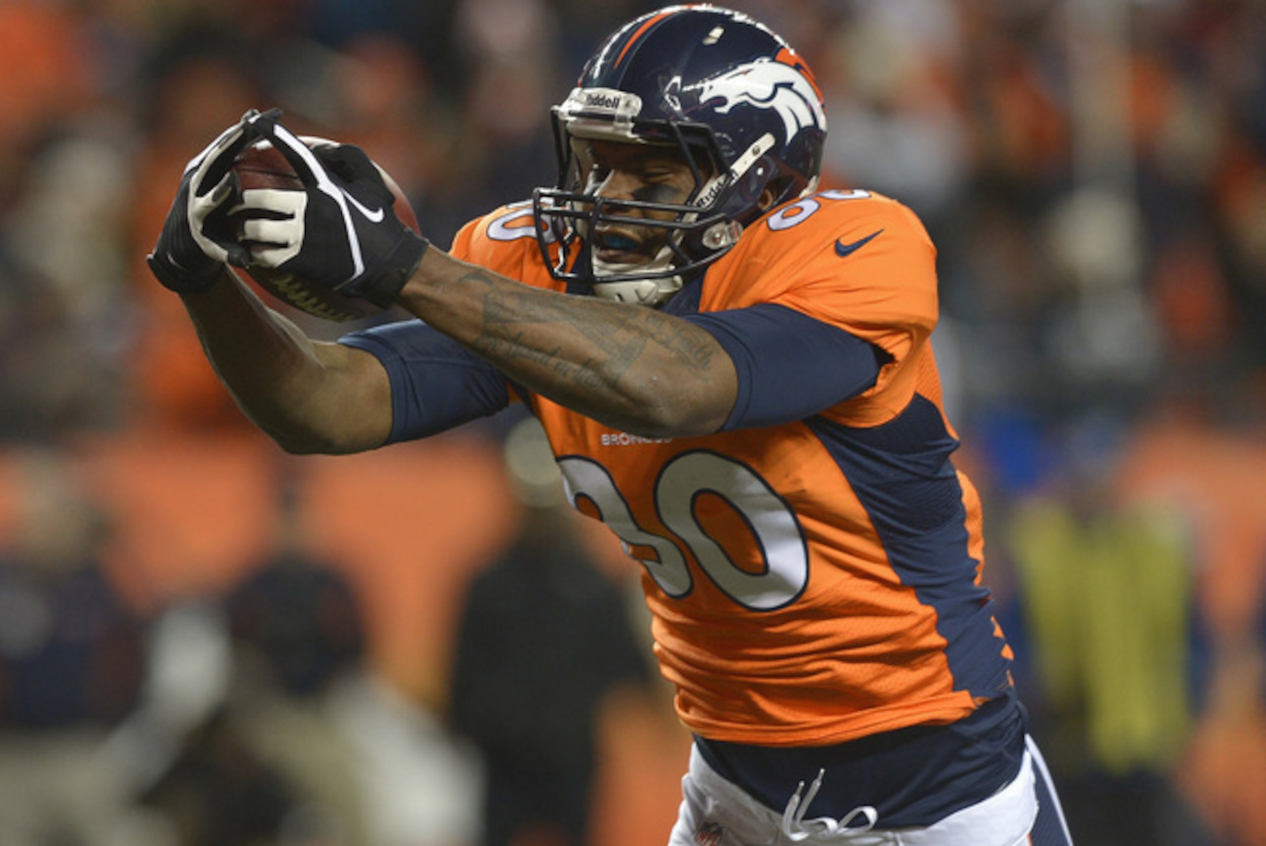 Julius Thomas could threaten Jimmy Graham for fantasy's top tight end in 2014. Julius Thomas could threaten Jimmy Graham for fantasy's top tight end in 2014.
