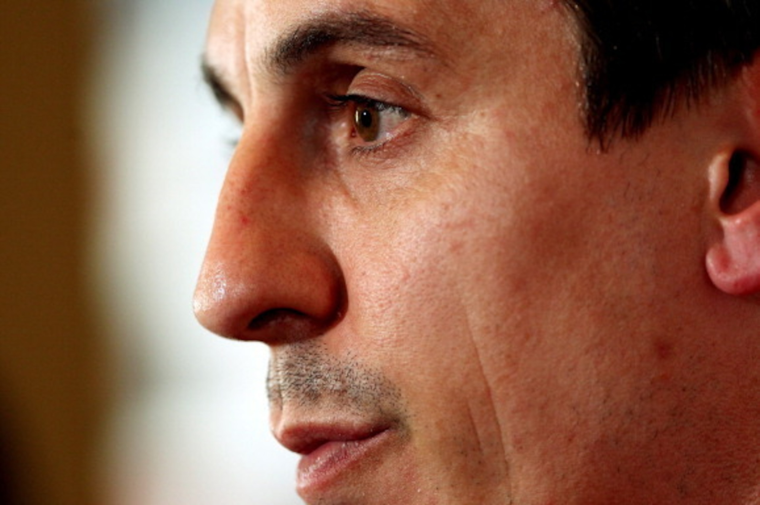 LONDON COLNEY, ENGLAND - MAY 29:  Gary Neville during an England Press Conference at The Grove Hotel on May 29, 2012 in London, England.  (Photo by Scott Heavey/Getty Images)