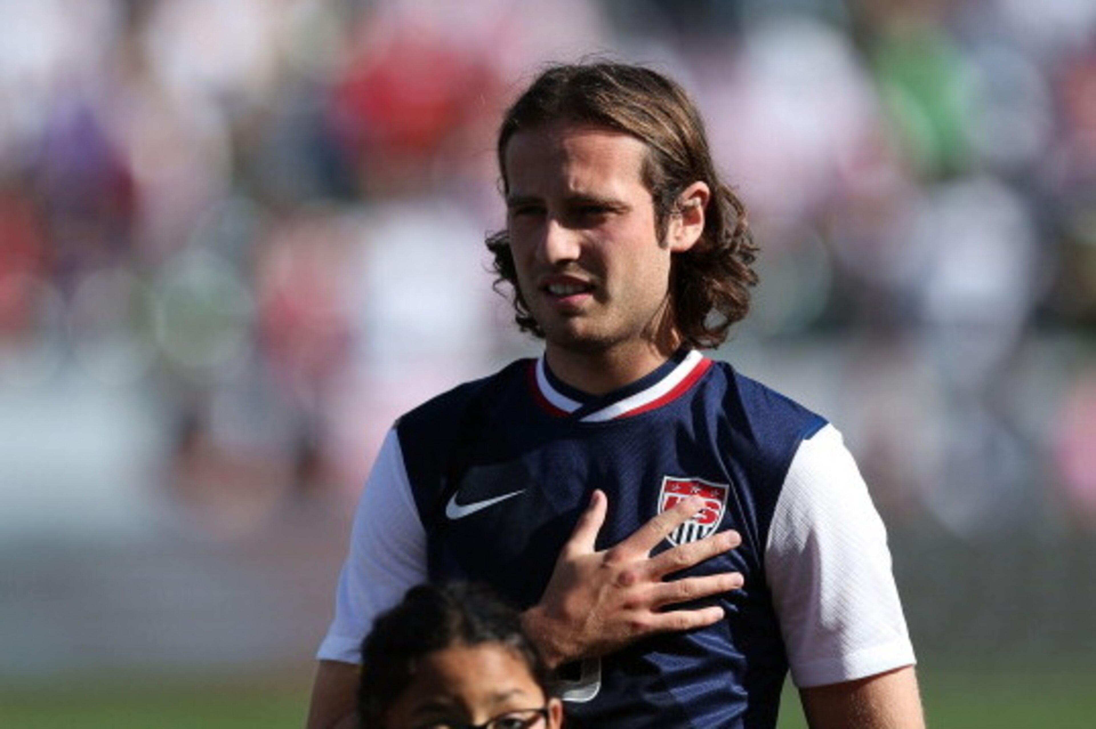 LOS ANGELES, CA - FEBRUARY 01: Mikkel 'Mix' Diskerud #8 of the USA looks on during the singing of the national anthem prior to their international friendly match against the Korea Republic at StubHub Center on February 1, 2014 in Los Angeles, California. LOS ANGELES, CA - FEBRUARY 01: Mikkel 'Mix' Diskerud #8 of the USA looks on during the singing of the national anthem prior to their international friendly match against the Korea Republic at StubHub Center on February 1, 2014 in Los Angeles, California.