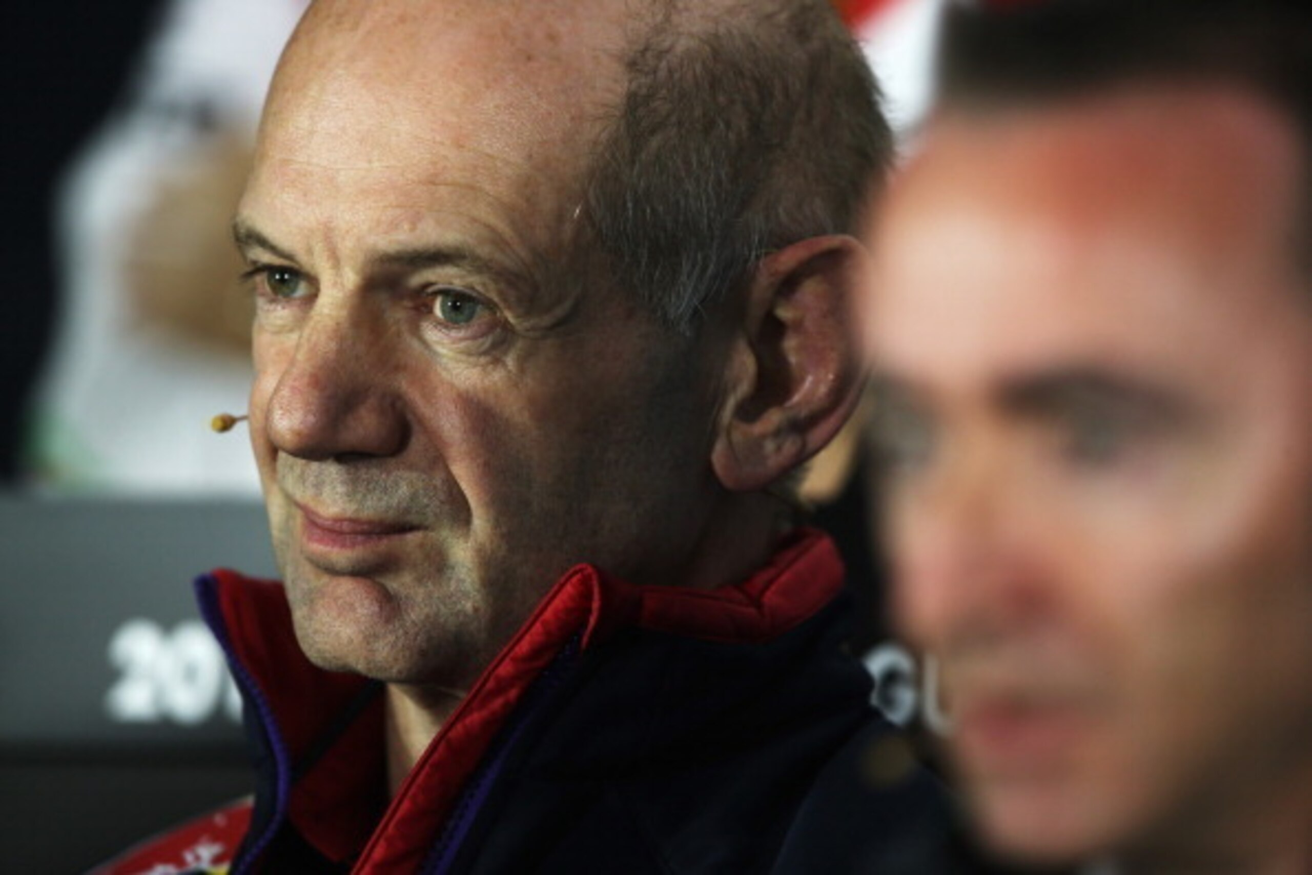 SAKHIR, BAHRAIN - APRIL 04:  Infiniti Red Bull Racing Chief Technical Officer Adrian Newey attends the official press conference following practice for the Bahrain Formula One Grand Prix at the Bahrain International Circuit on April 4, 2014 in Sakhir, Bah