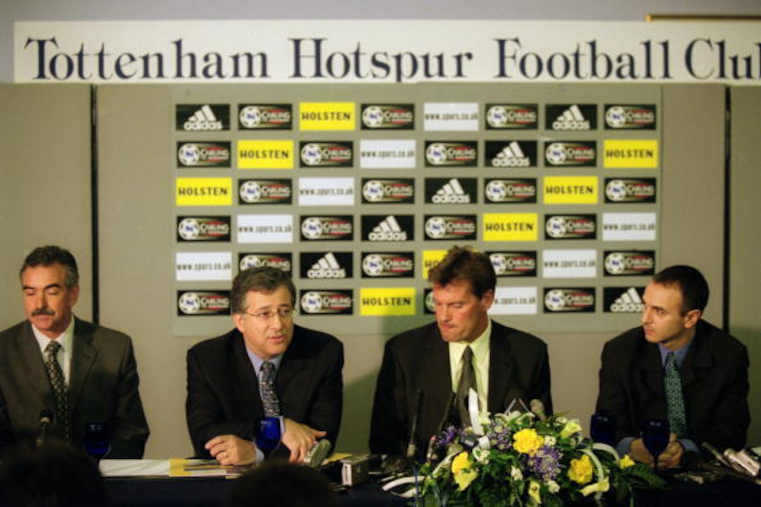 30 Mar 2001:  New Tottenham Hotspur boss Glenn Hoddle during the press conference to announce his arrival at the club held at White Hart Lane, in London. \ Mandatory Credit: Ian Walton /Allsport