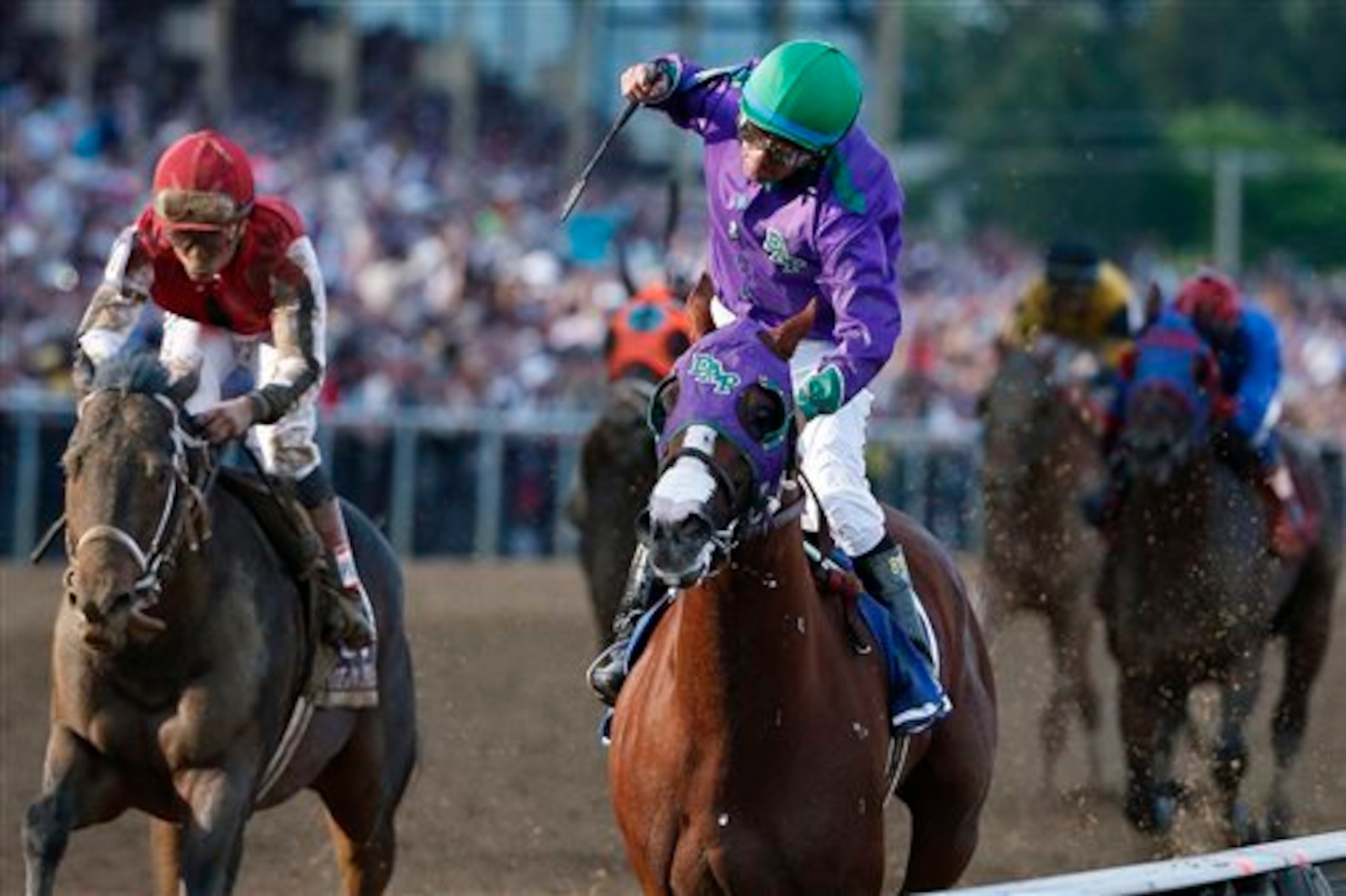 Ride on Curlin came up just short at the Preakness.