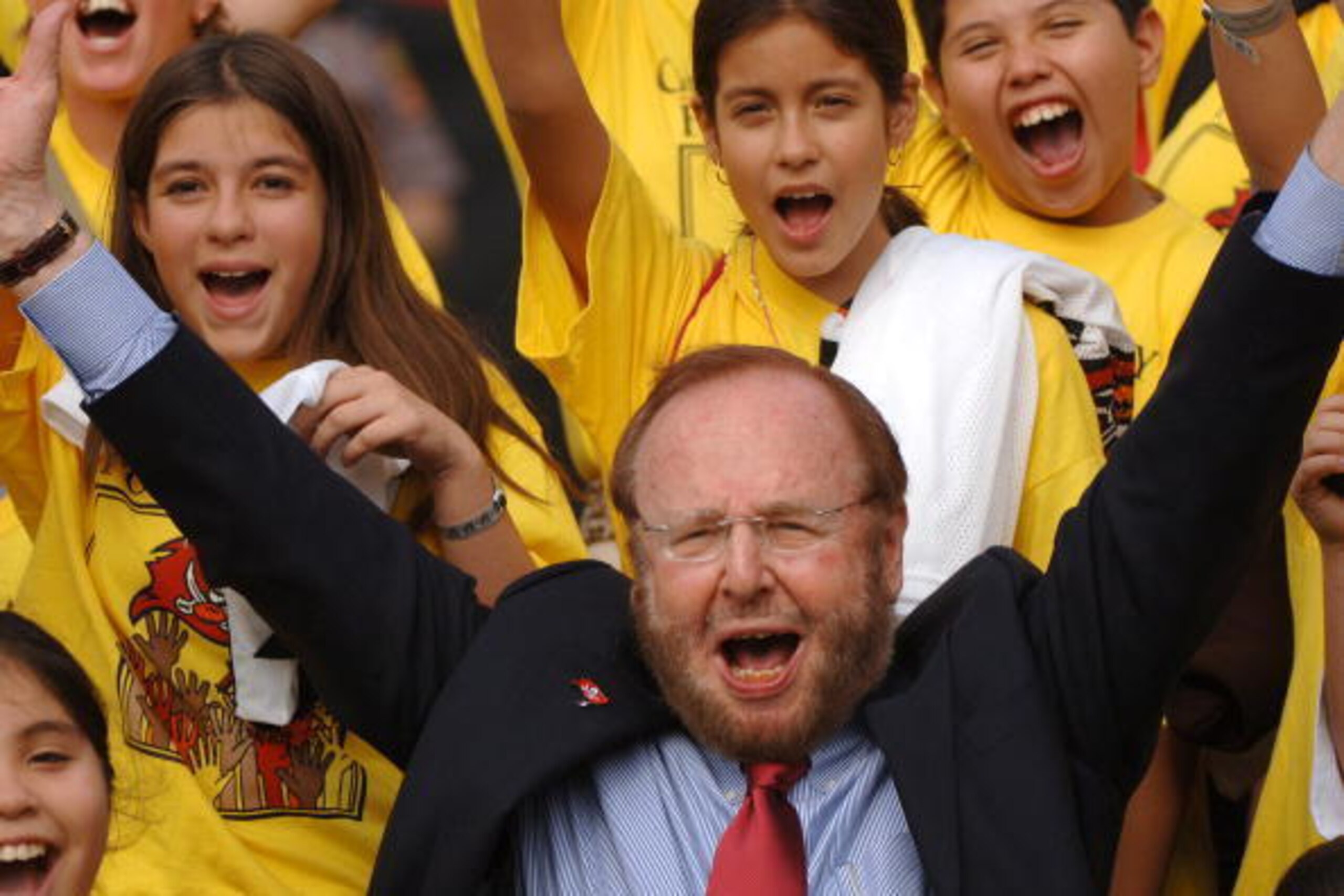 Tampa Bay Buccaneers owner Malcolm Glazer before  play  against the Chicago Bears November 27, 2005 in Tampa.  The Bears defeated the Bucs 13 - 10. (Photo by Al Messerschmidt/Getty Images)
